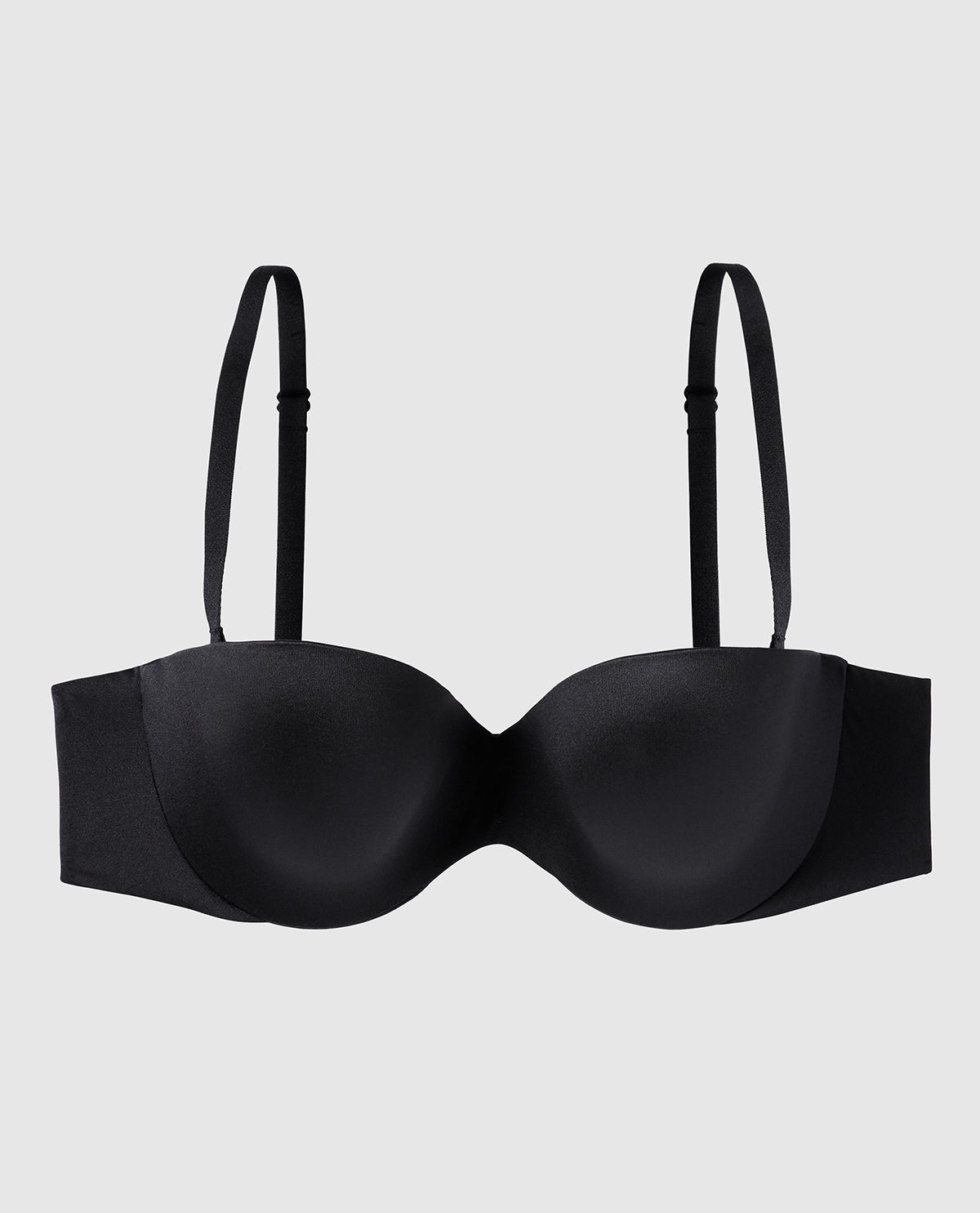 Soutien-gorge sans bretelles légèrement doublé noir