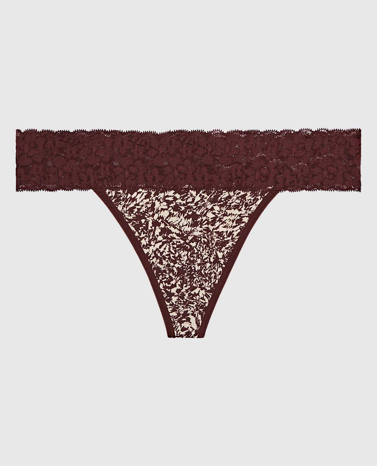 Thong Panty with Lace Trim