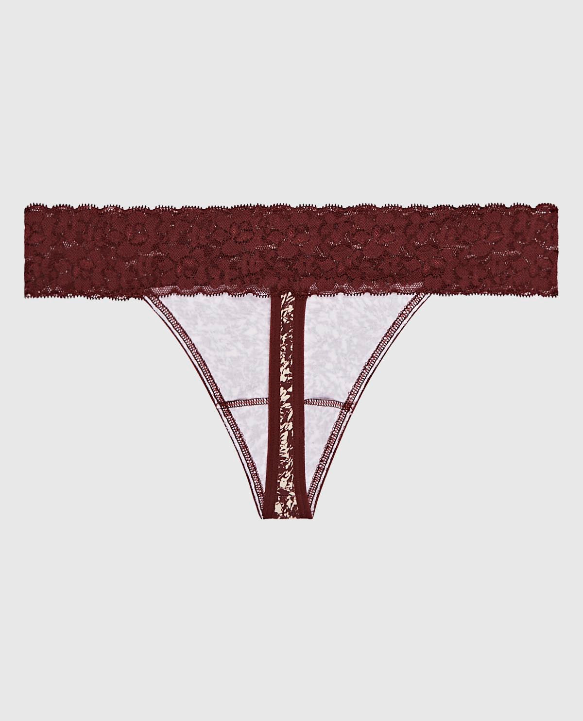 Thong Panty with Lace Trim