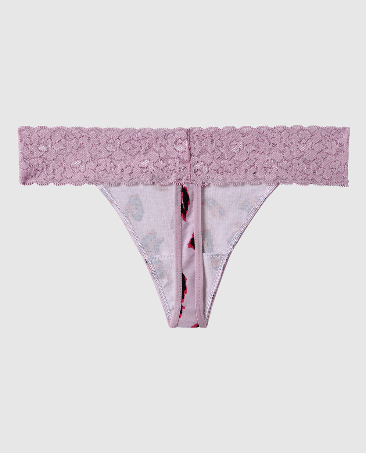 Tanga avec bordure en dentelle