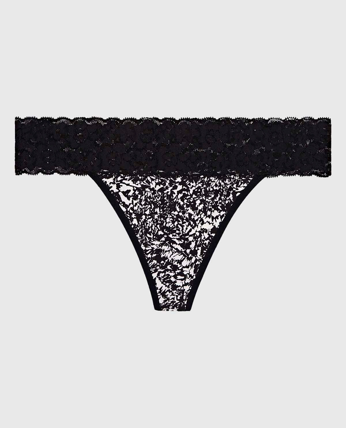 Thong Panty with Lace Trim