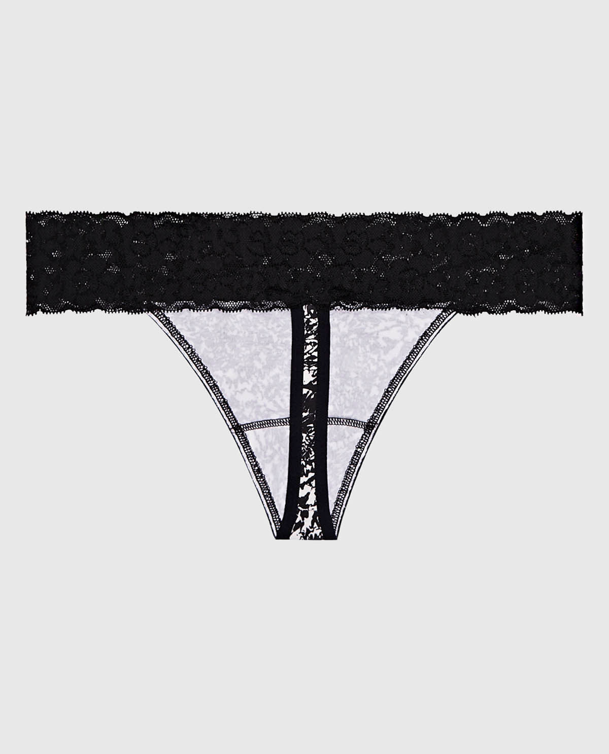 Thong Panty with Lace Trim