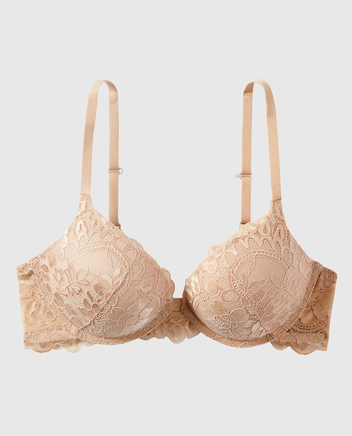 Up 2 Cup Push Up Bra with Allover Lace