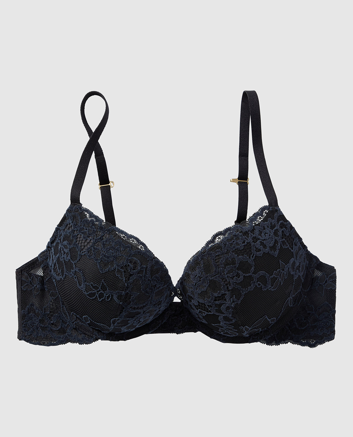 Soutien-gorge pigeonnant avec incrustation de dentelle