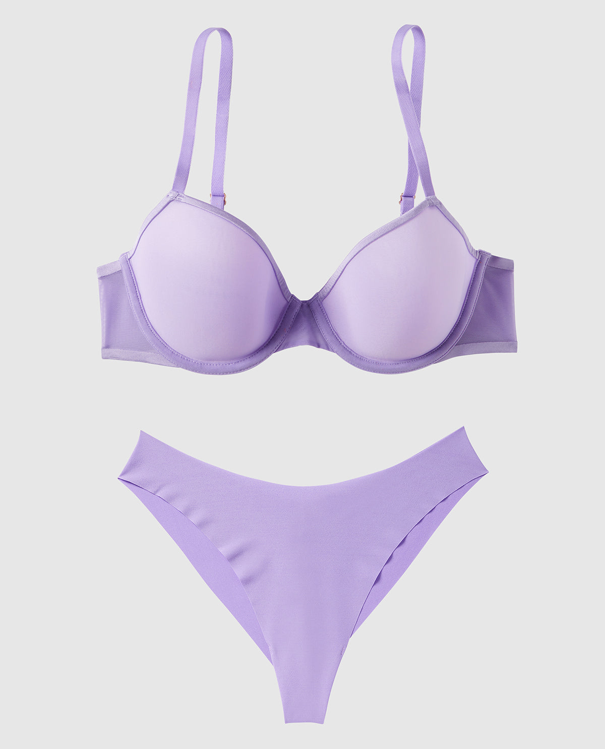 Soutien-gorge demi-buste en mousse intercalaire légèrement doublé