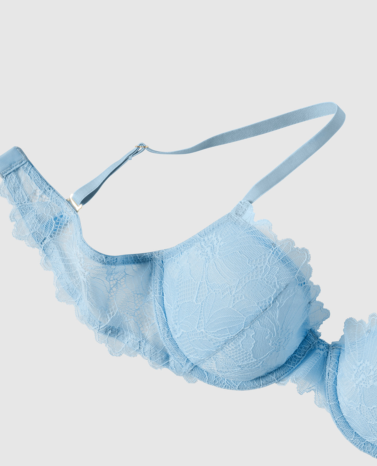 Soutien-gorge demi-buste en mousse intercalaire légèrement doublé