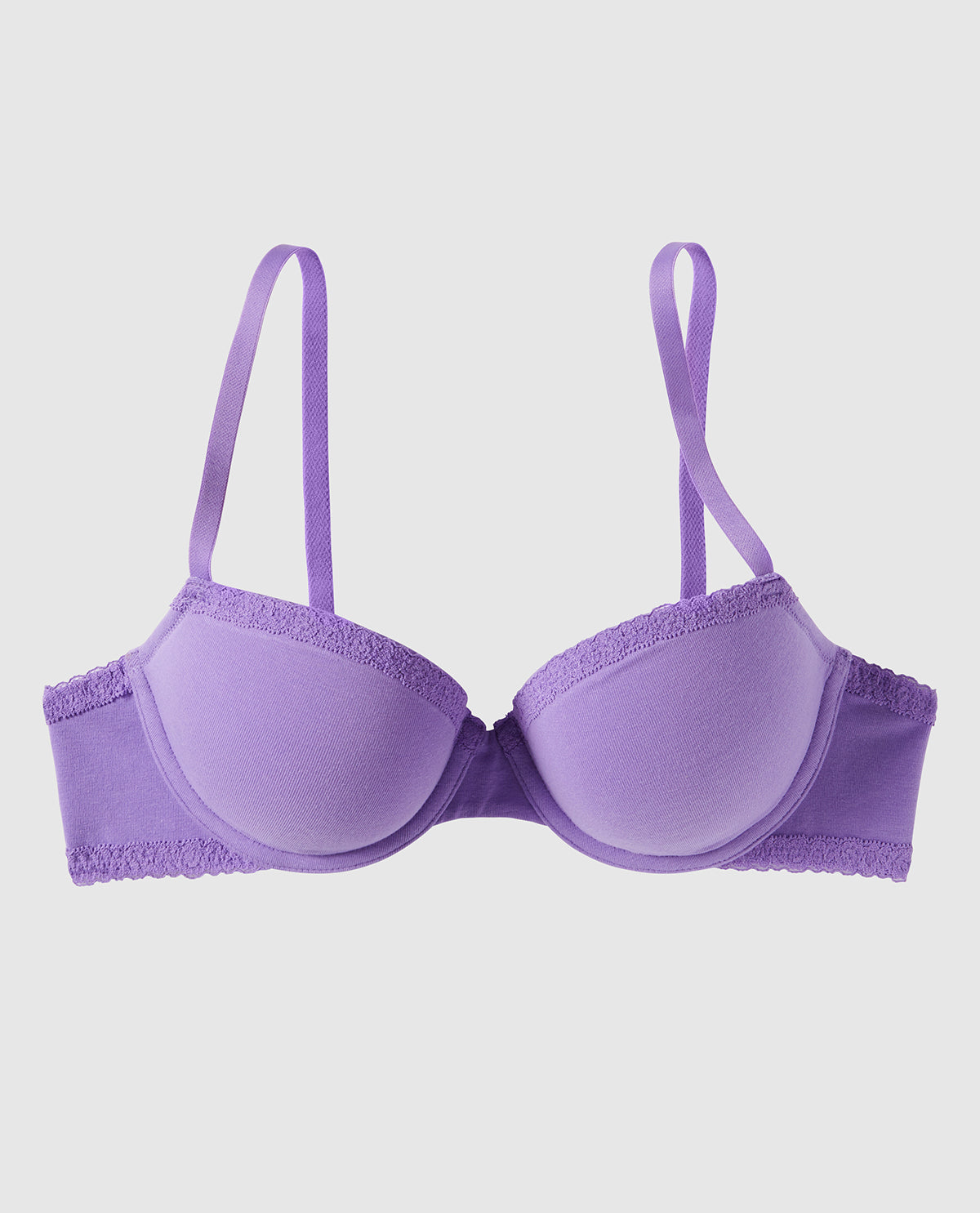 Soutien-gorge demi-buste en doux coton légèrement doublé