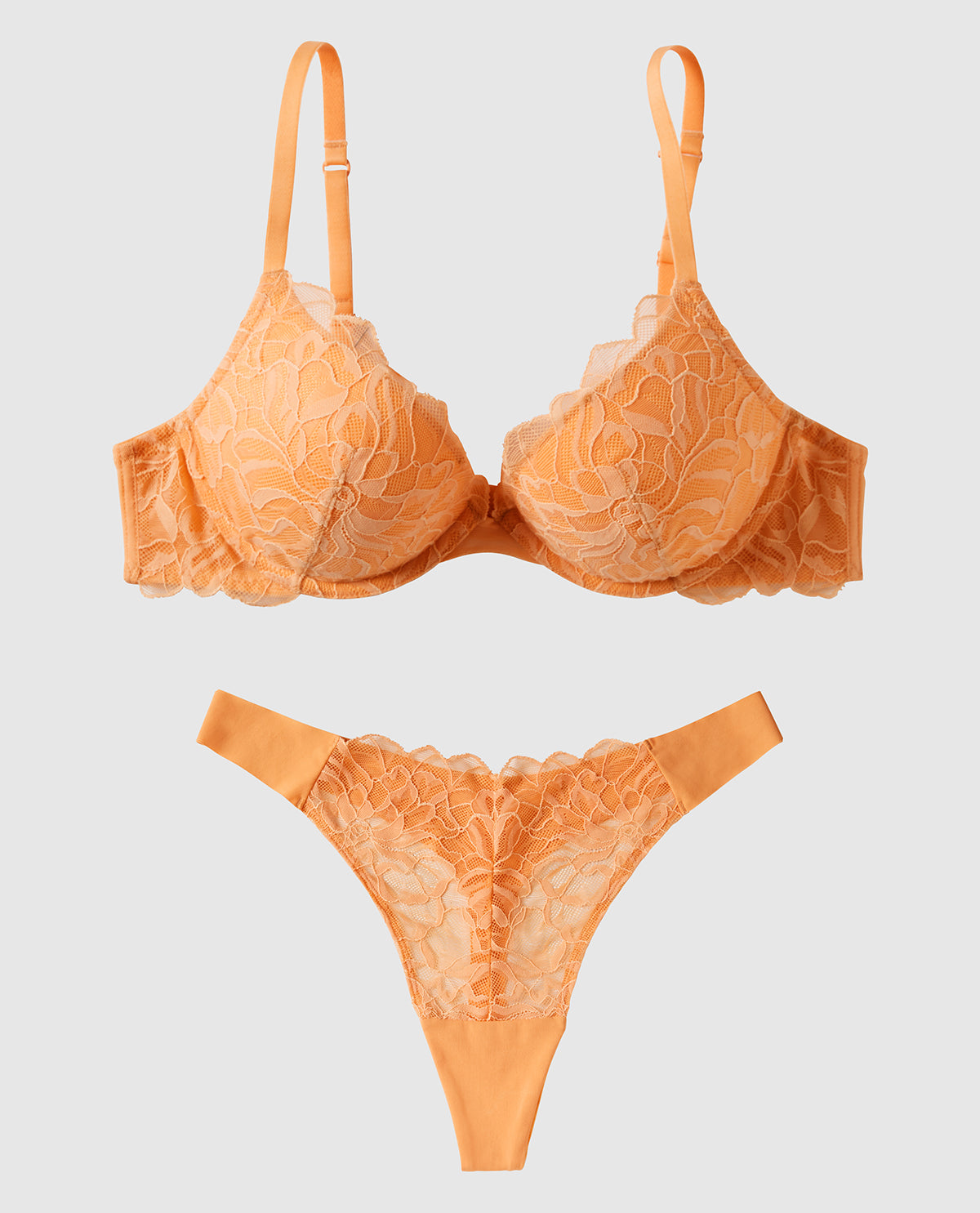 Soutien-gorge pigeonnant plongeant avec incrustation de dentelle