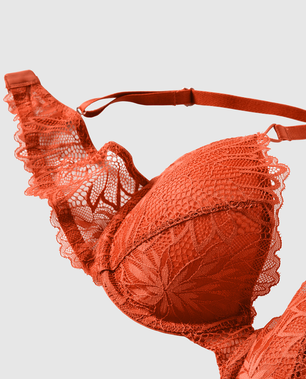 Soutien-gorge demi-buste en mousse intercalaire légèrement doublé