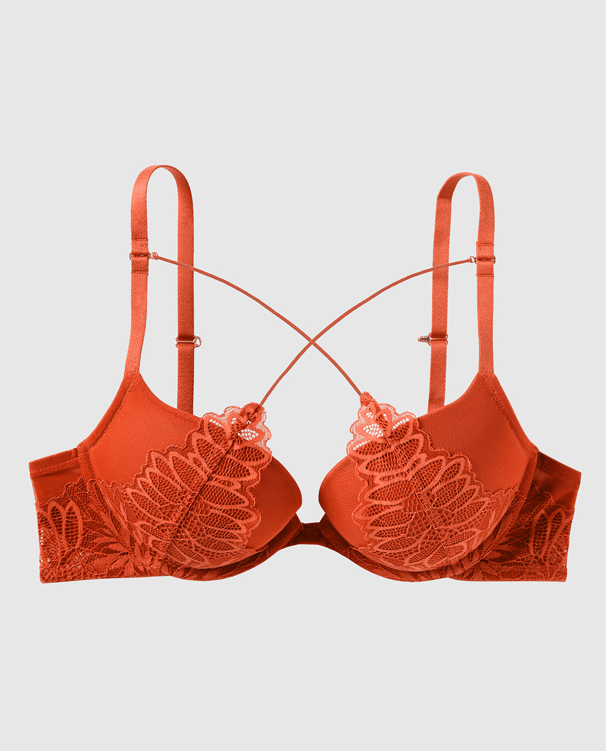 Push Up Bra with Lace Overlay