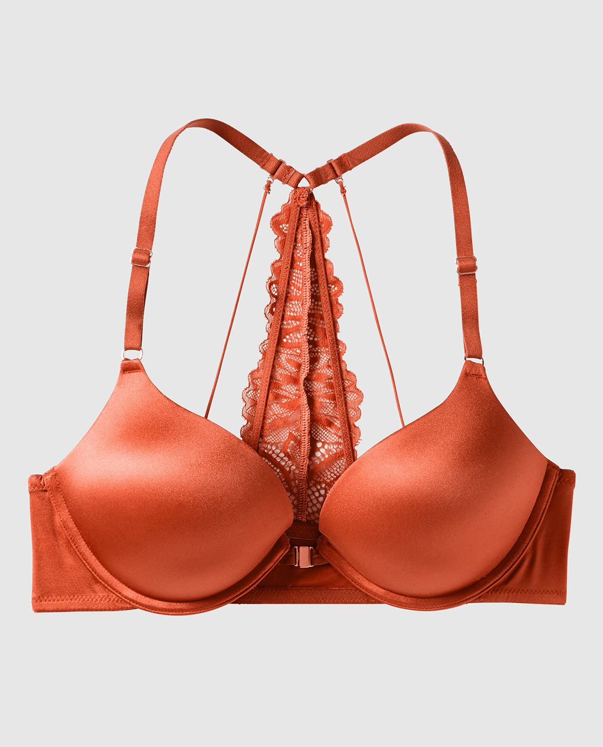 Doux soutien-gorge pigeonnant +2 tailles de bonnet avec fermeture à l'avant