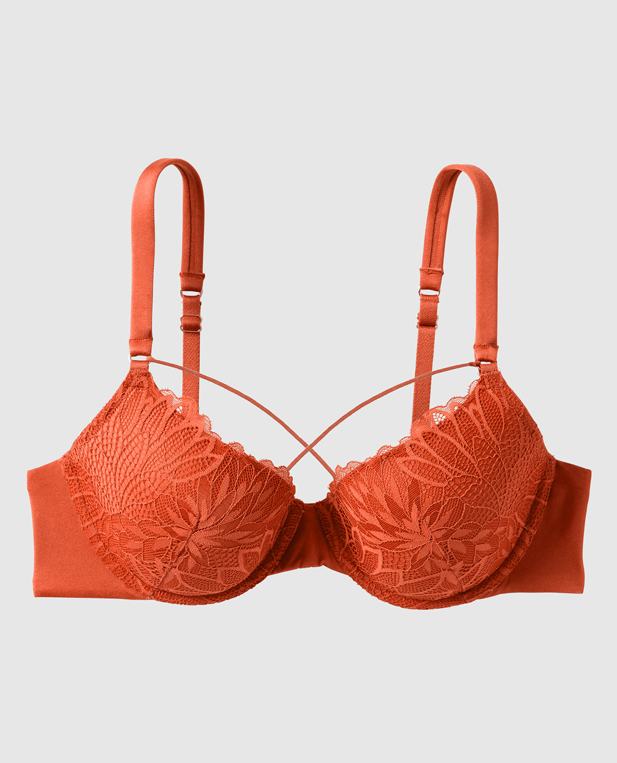 Soutien-gorge couvrant légèrement doublé avec incrustation en dentelle