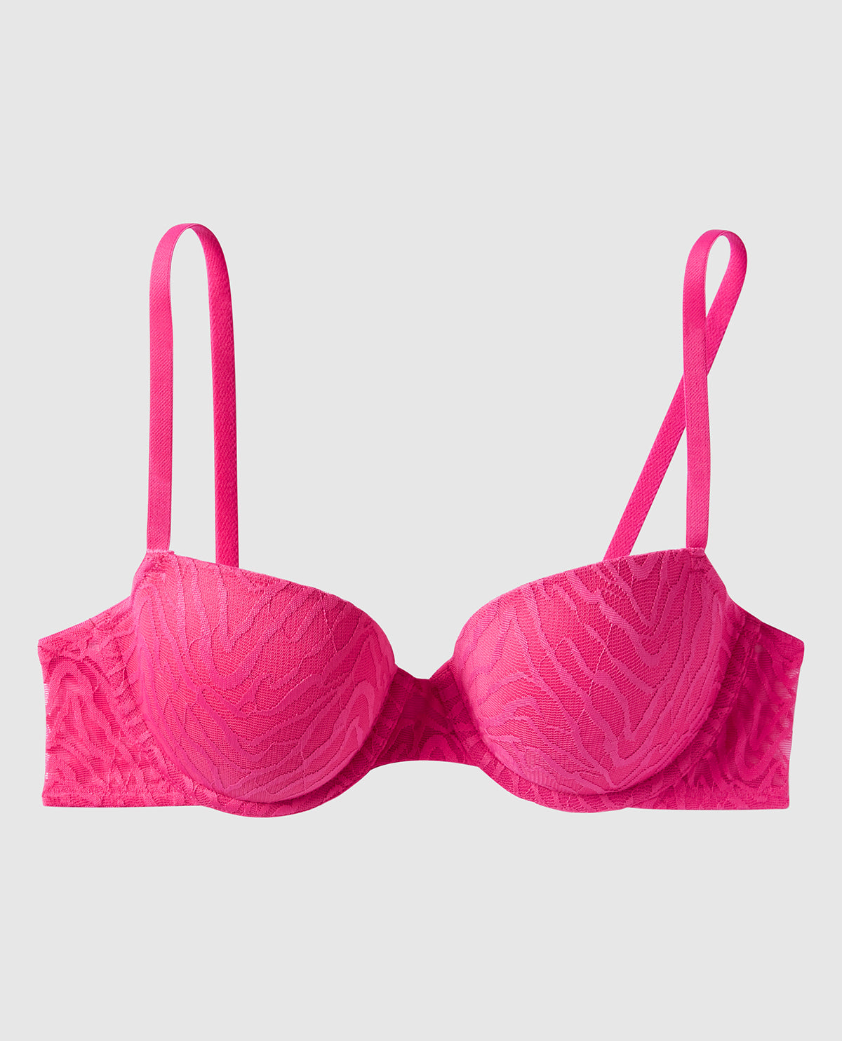 Soutien-gorge demi-buste légèrement doublé en dentelle