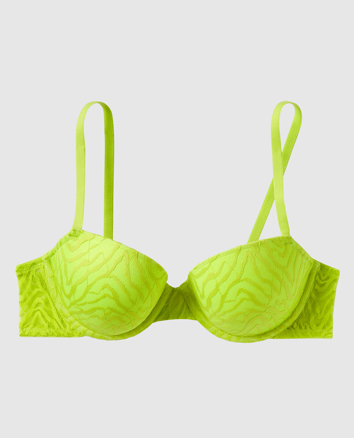 Lightly Lined Demi Bra Wih Allover Mesh