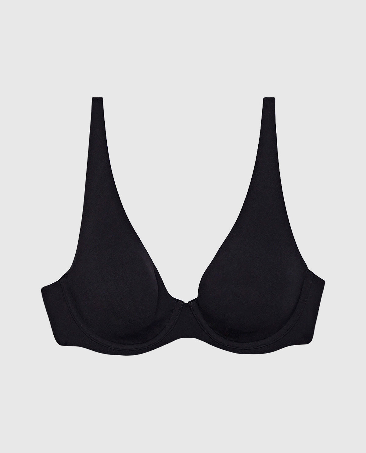 Unlined Microfiber Bra in Black