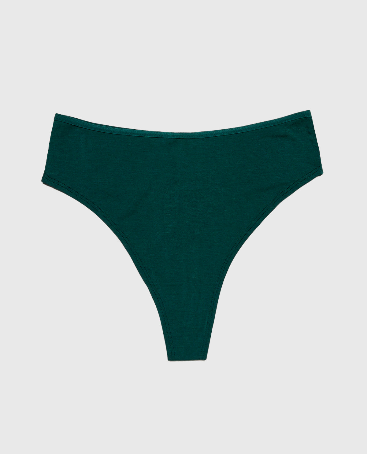 Ultrasoft High Leg Thong Panty in Emerald Green