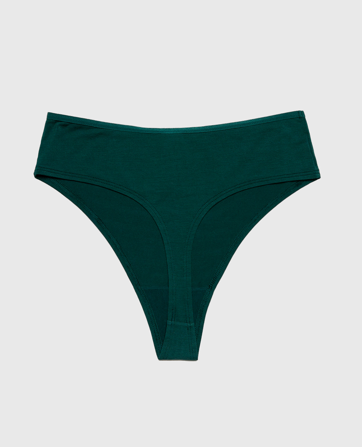 Ultrasoft High Leg Thong Panty in Emerald Green