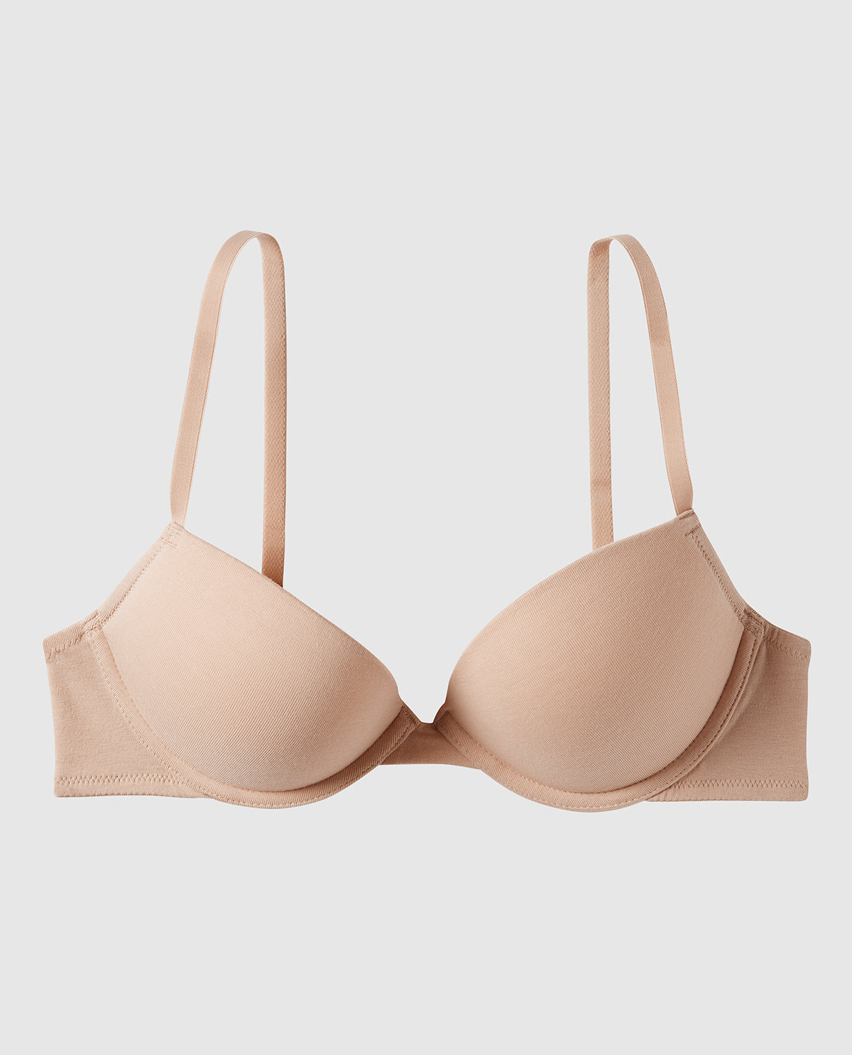 Soutien-gorge pigeonnant en coton havane