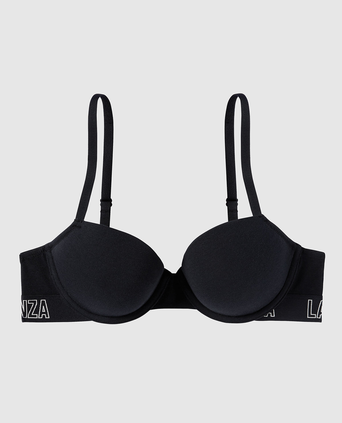 Cotton Lightly Lined Demi Bra in Black