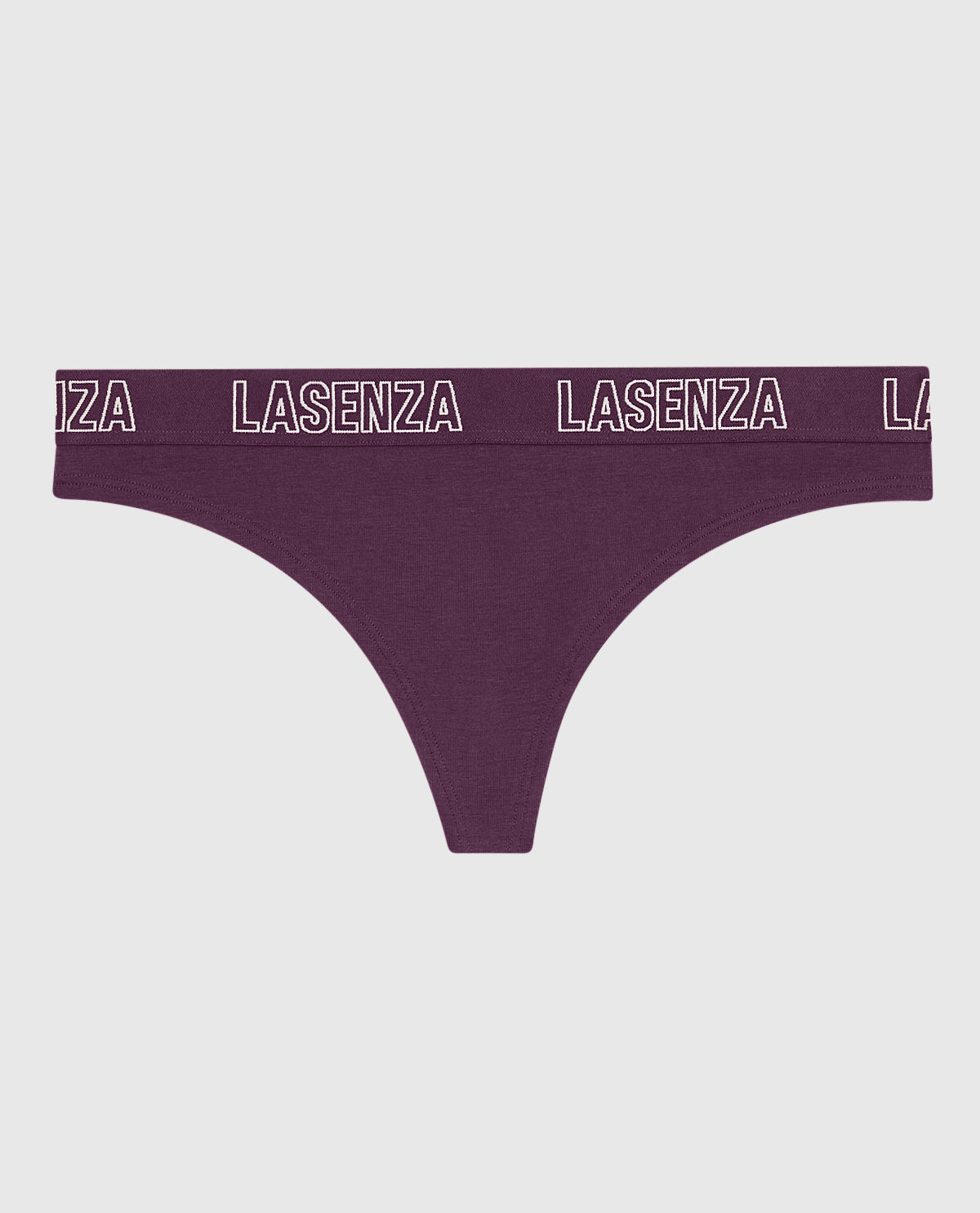 Smooth Thong Panty with Logo Band