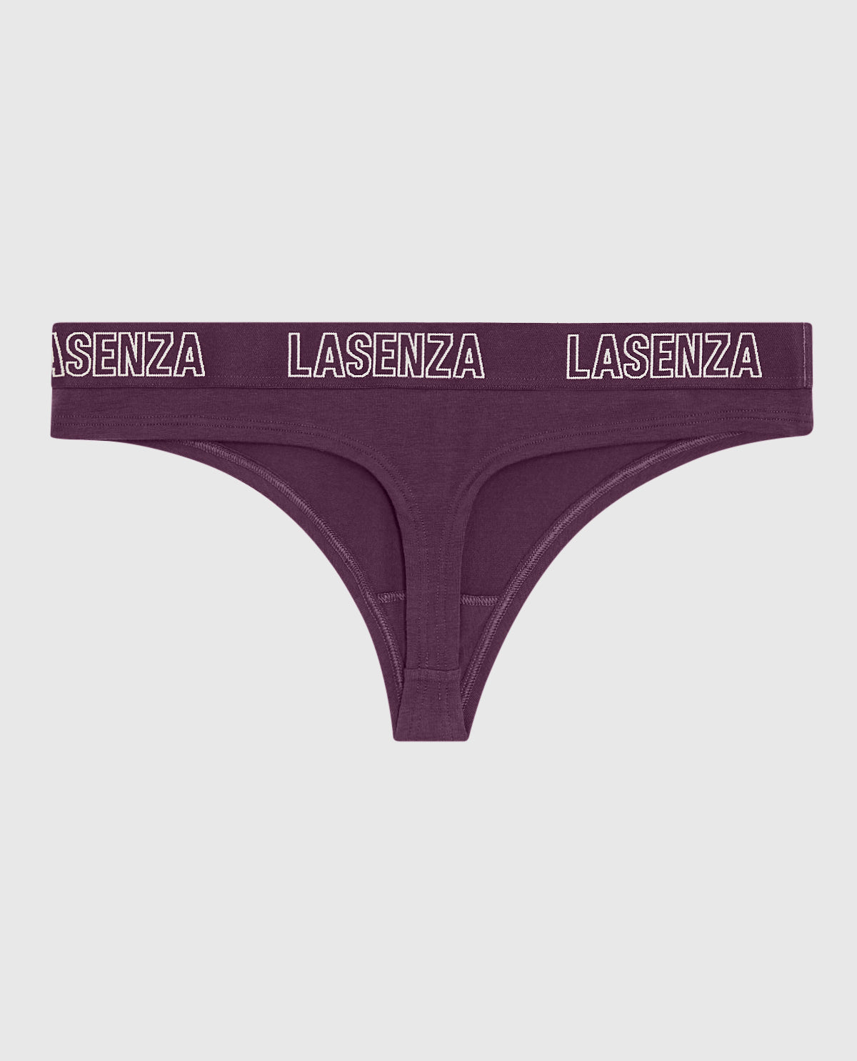 Smooth Thong Panty with Logo Band