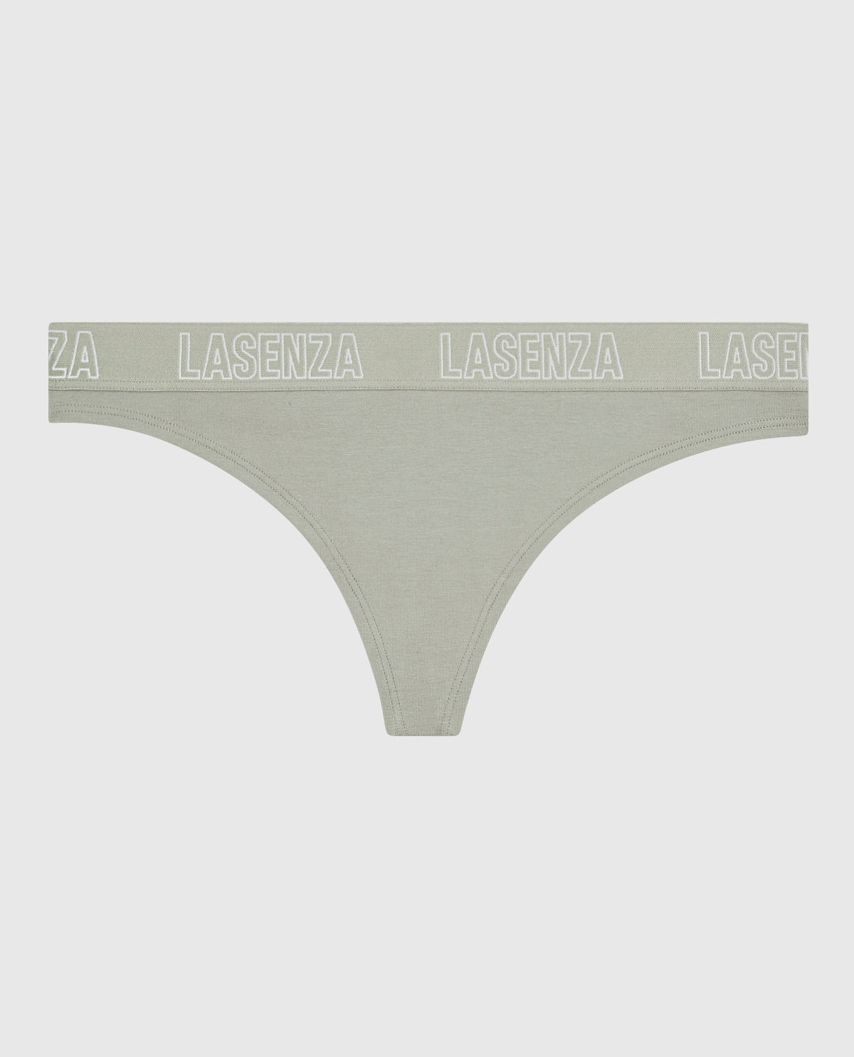 Smooth Thong Panty with Logo Band