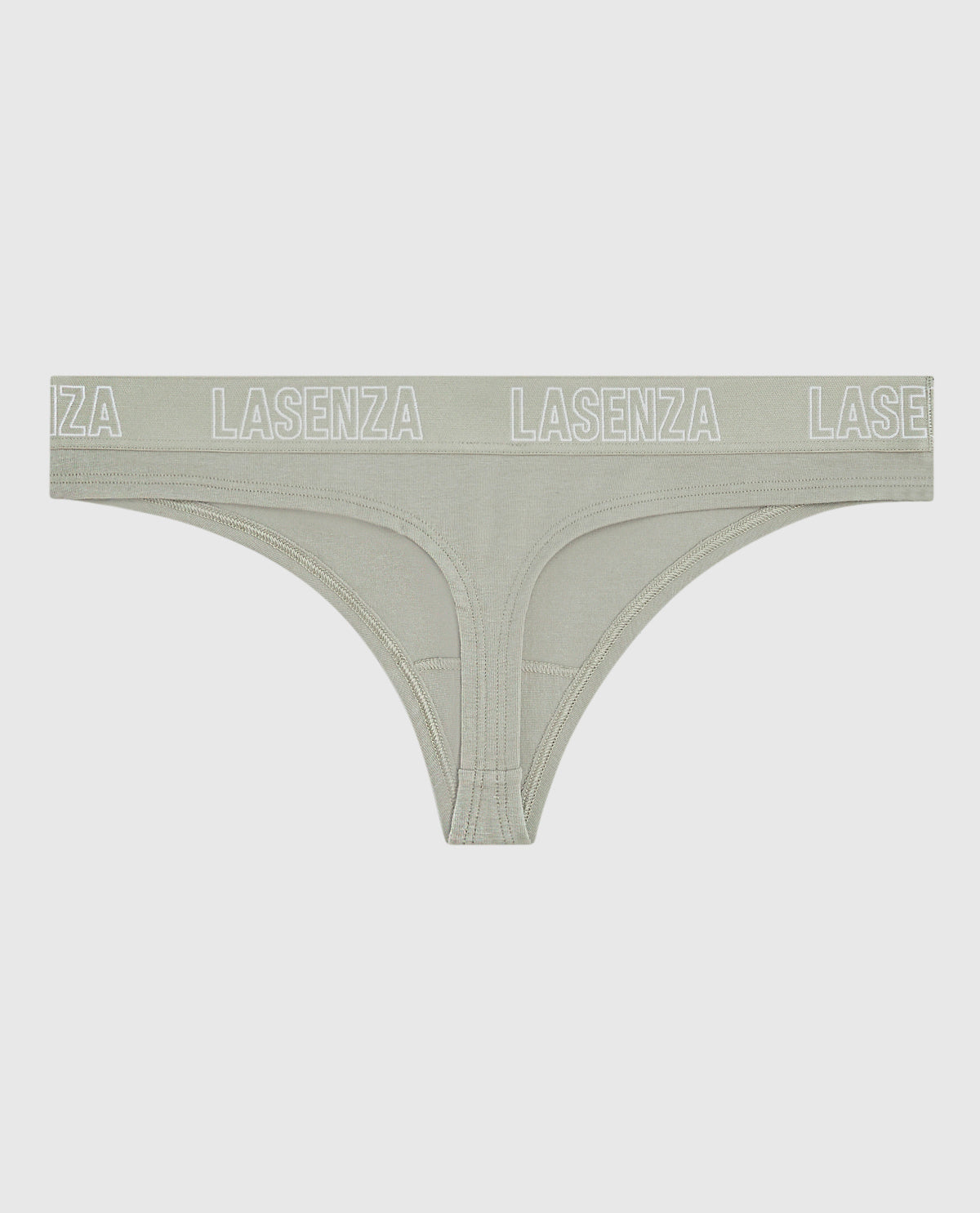 Smooth Thong Panty with Logo Band