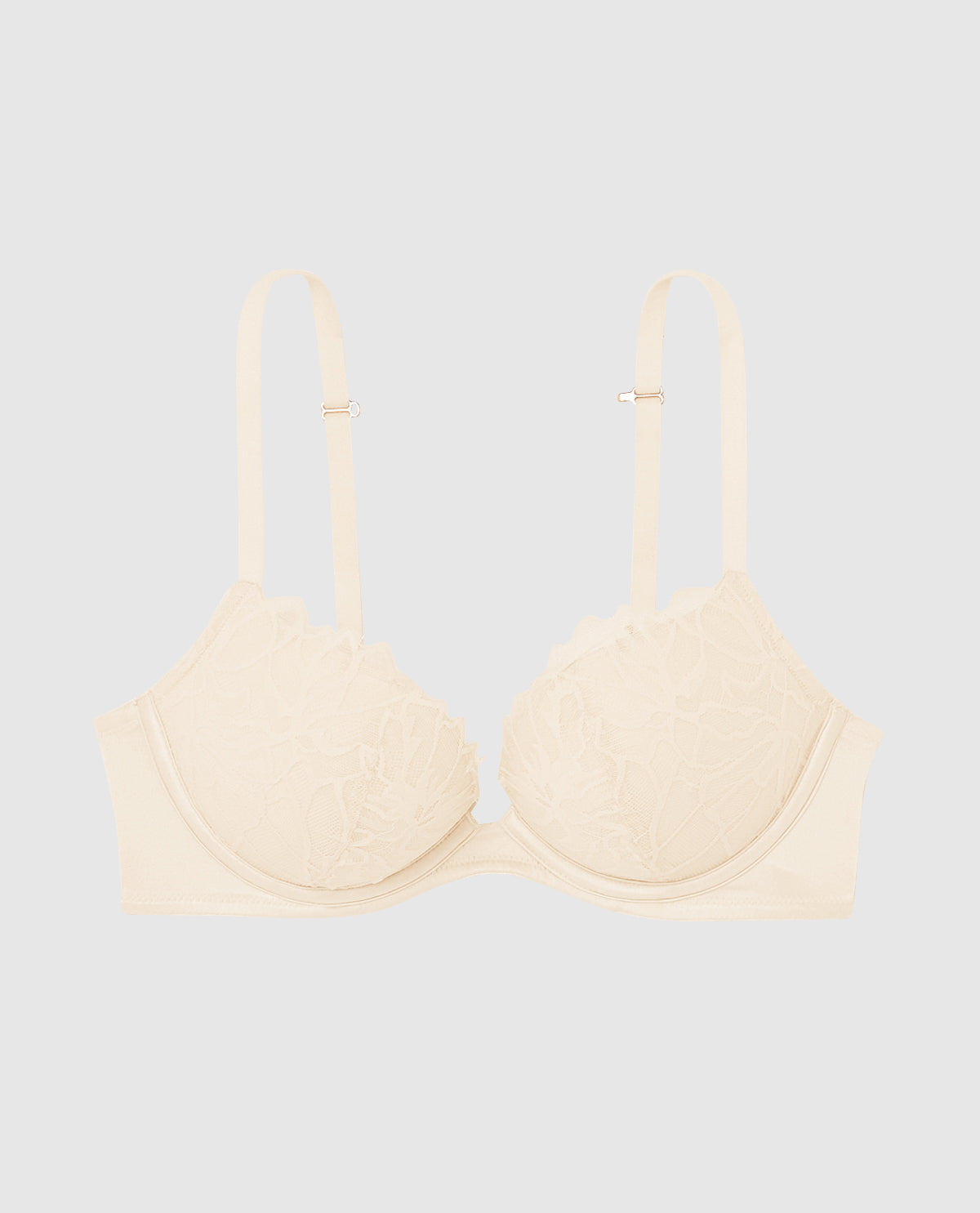 Push Up Bra with Lace Overlay