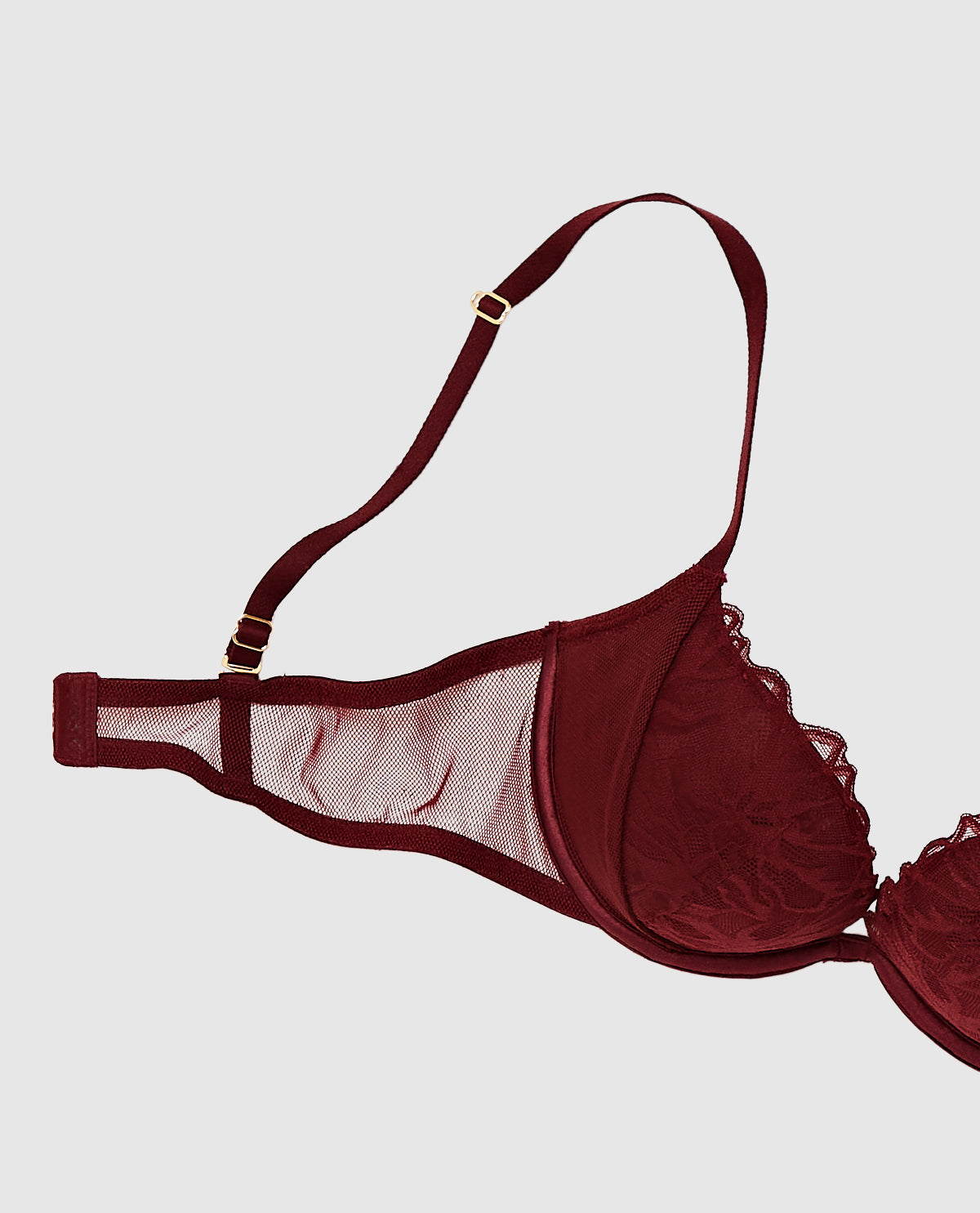 Push Up Bra with Mesh Wing