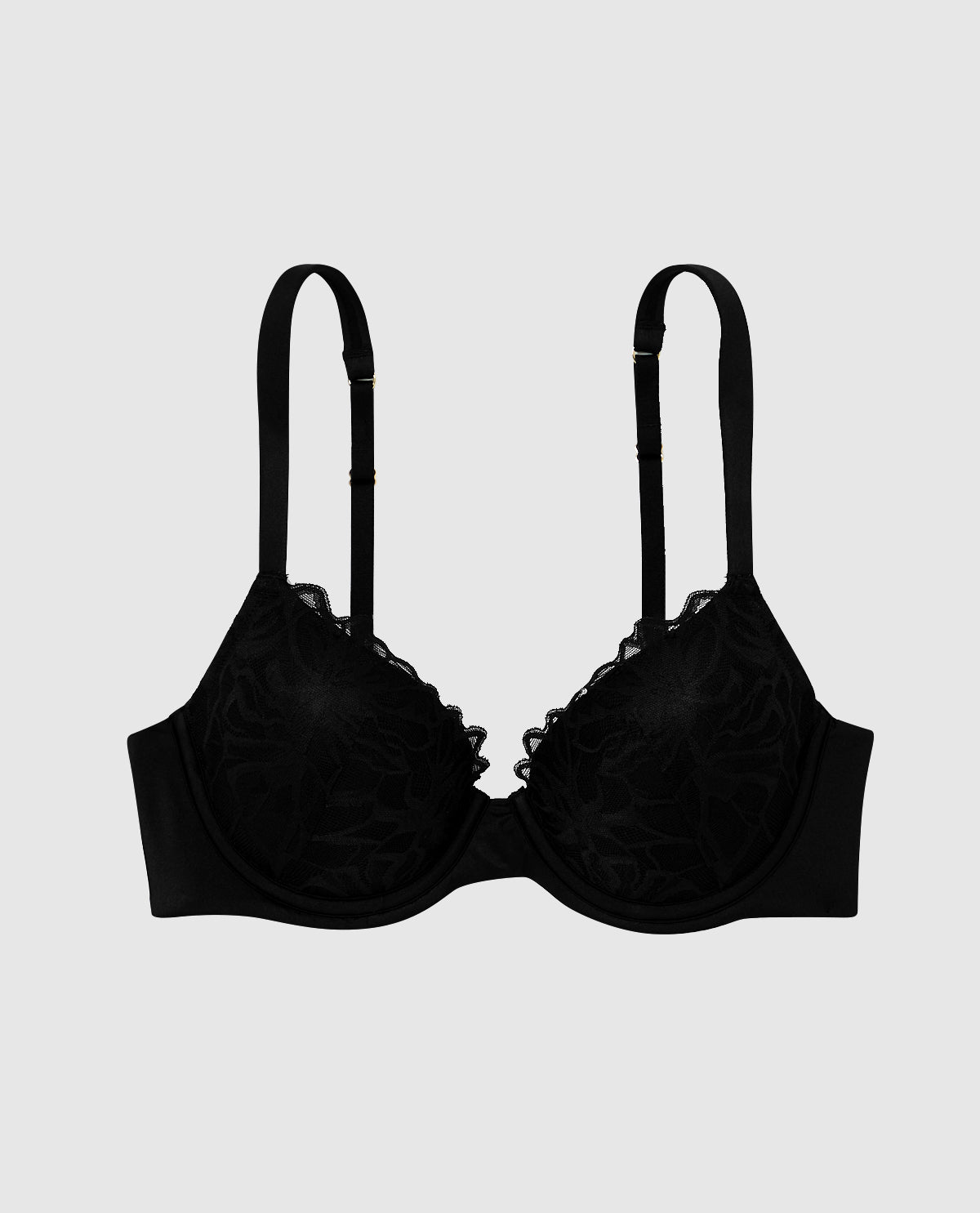 Soutien-gorge couvrant légèrement doublé avec incrustation en dentelle