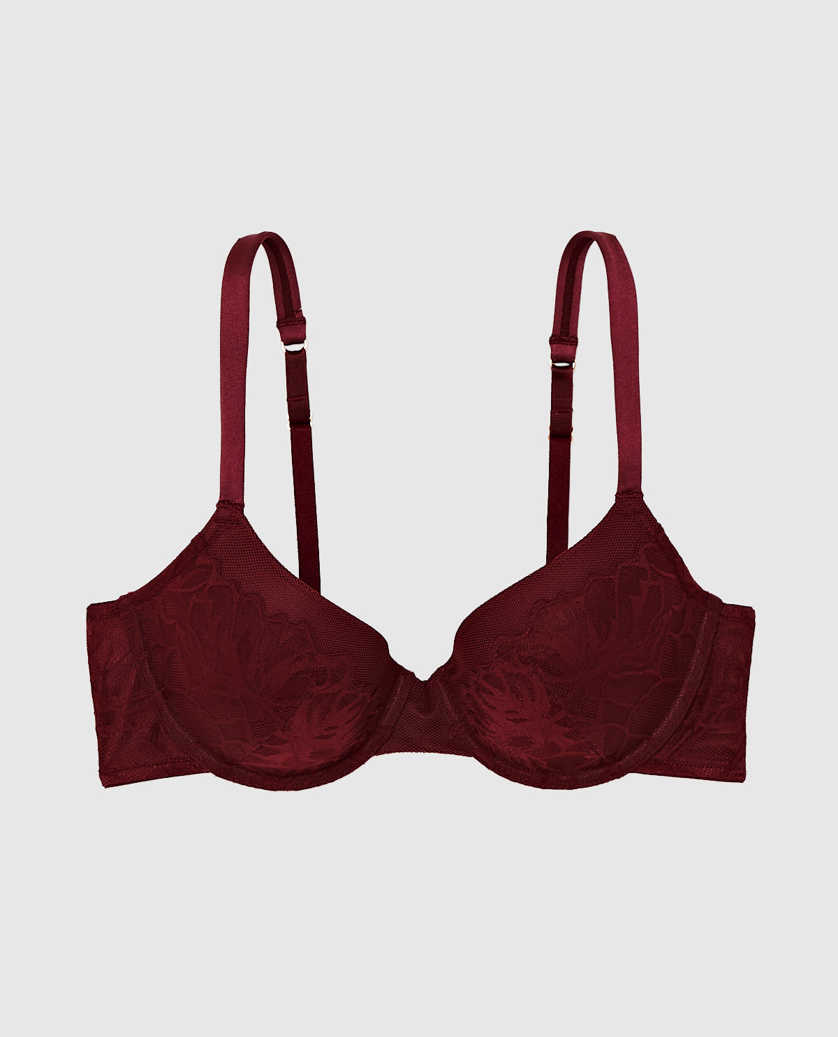 Soutien-gorge couvrant légèrement doublé avec incrustation en dentelle