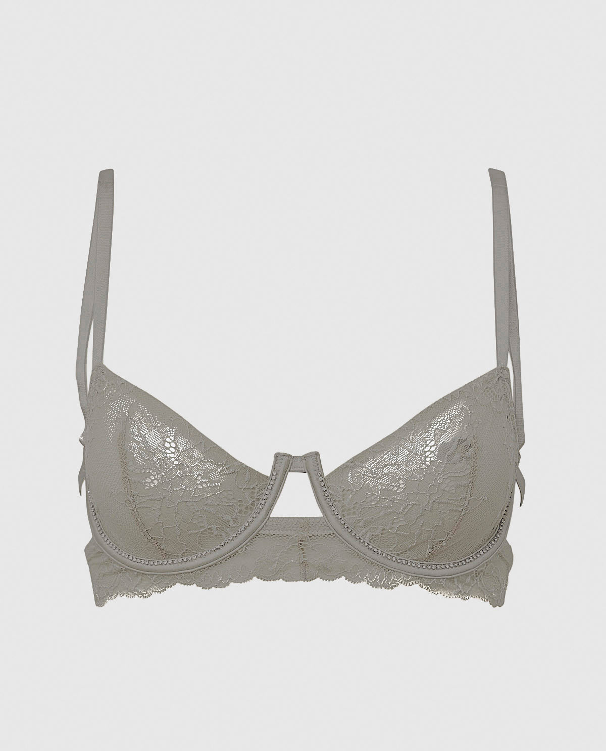 Unlined Balconette Lace Bra with Allover Lace