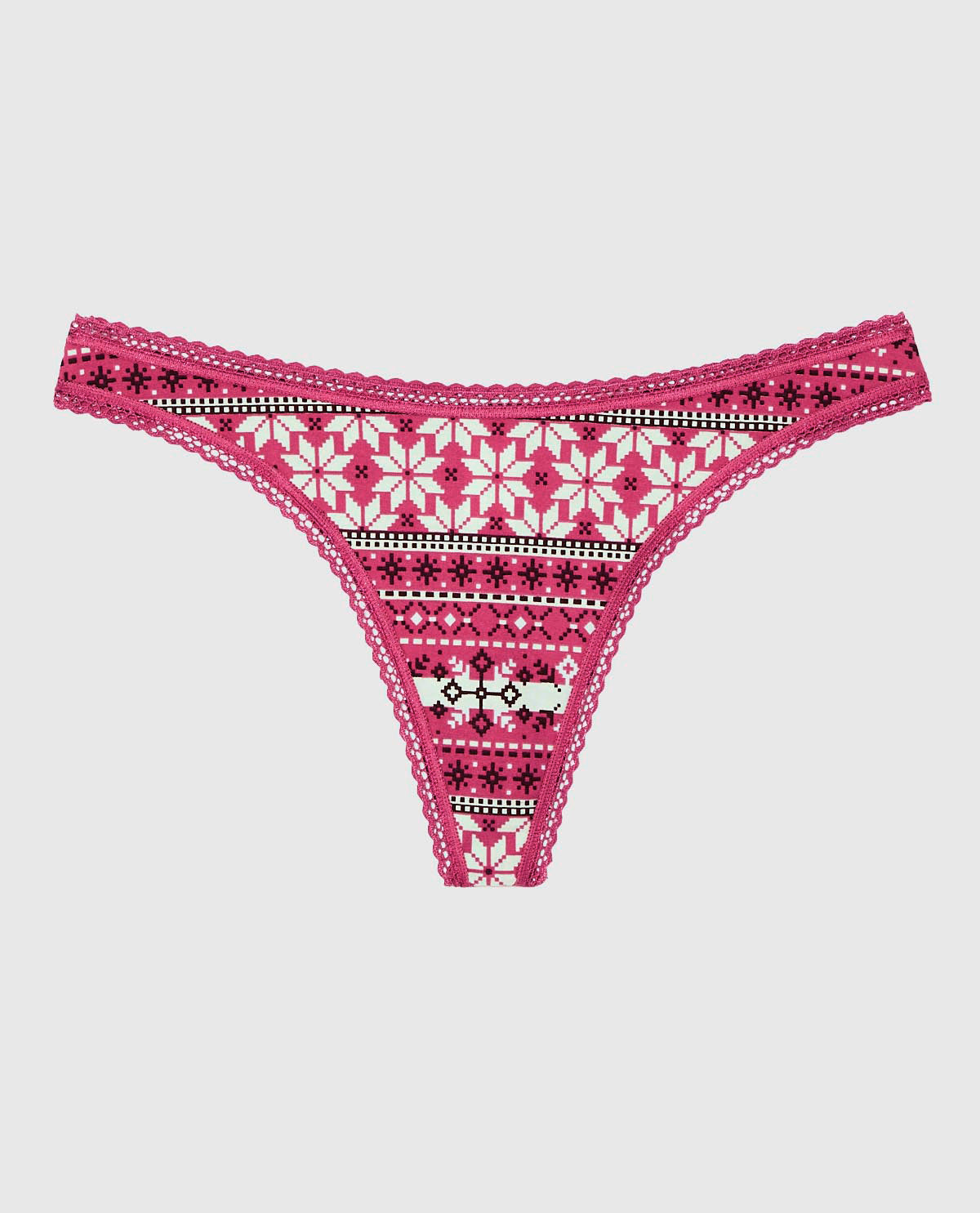 Remix Cotton Thong Panty