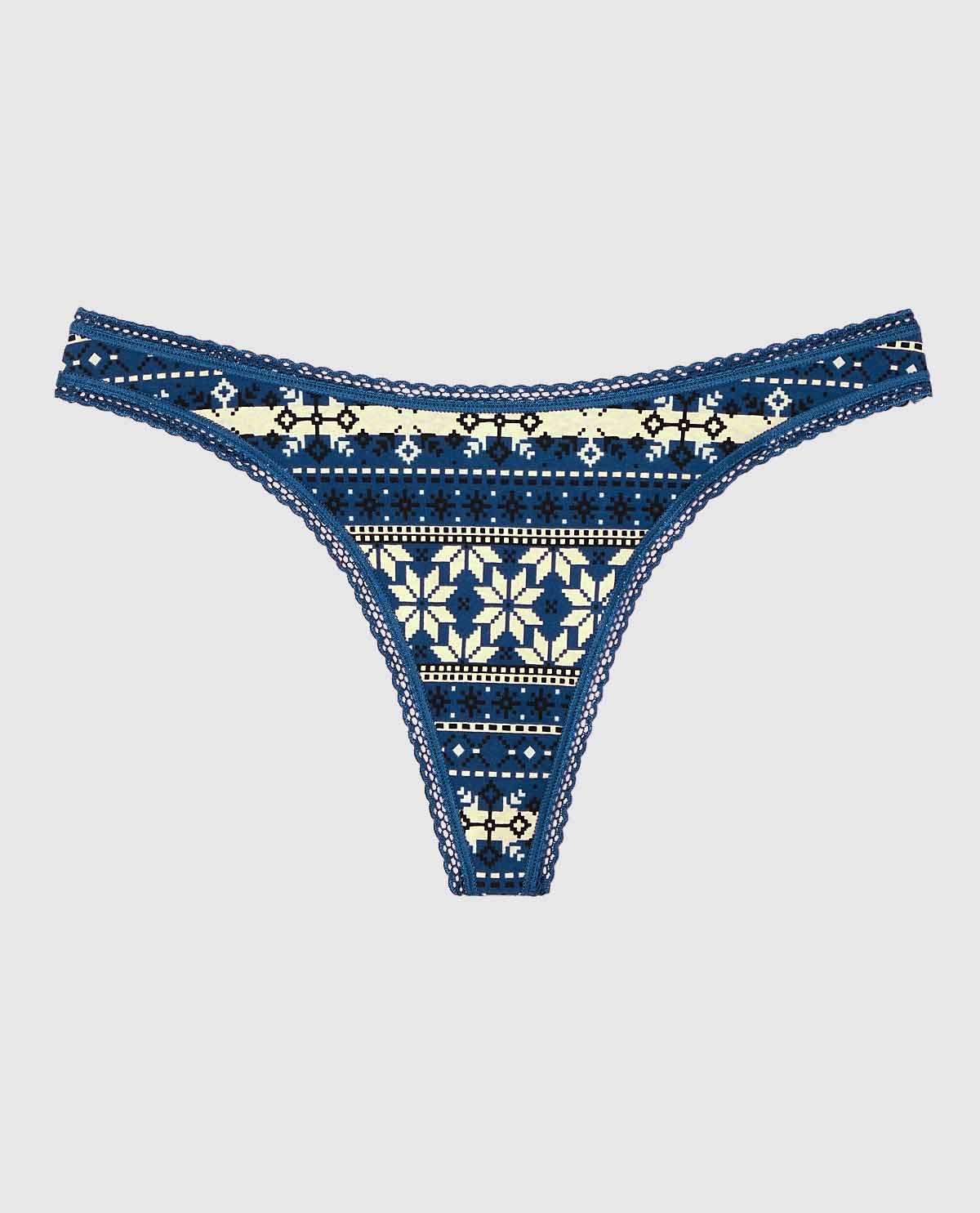 Remix Cotton Thong Panty