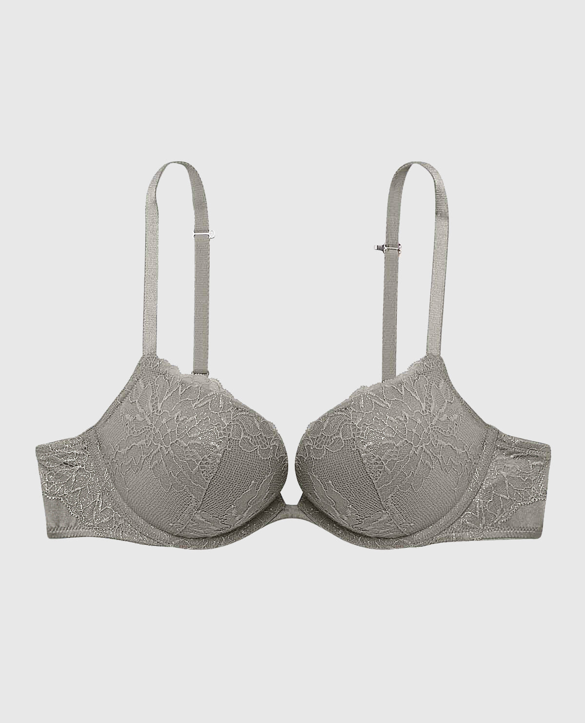 Soutien-gorge pigeonnant avec incrustation de dentelle