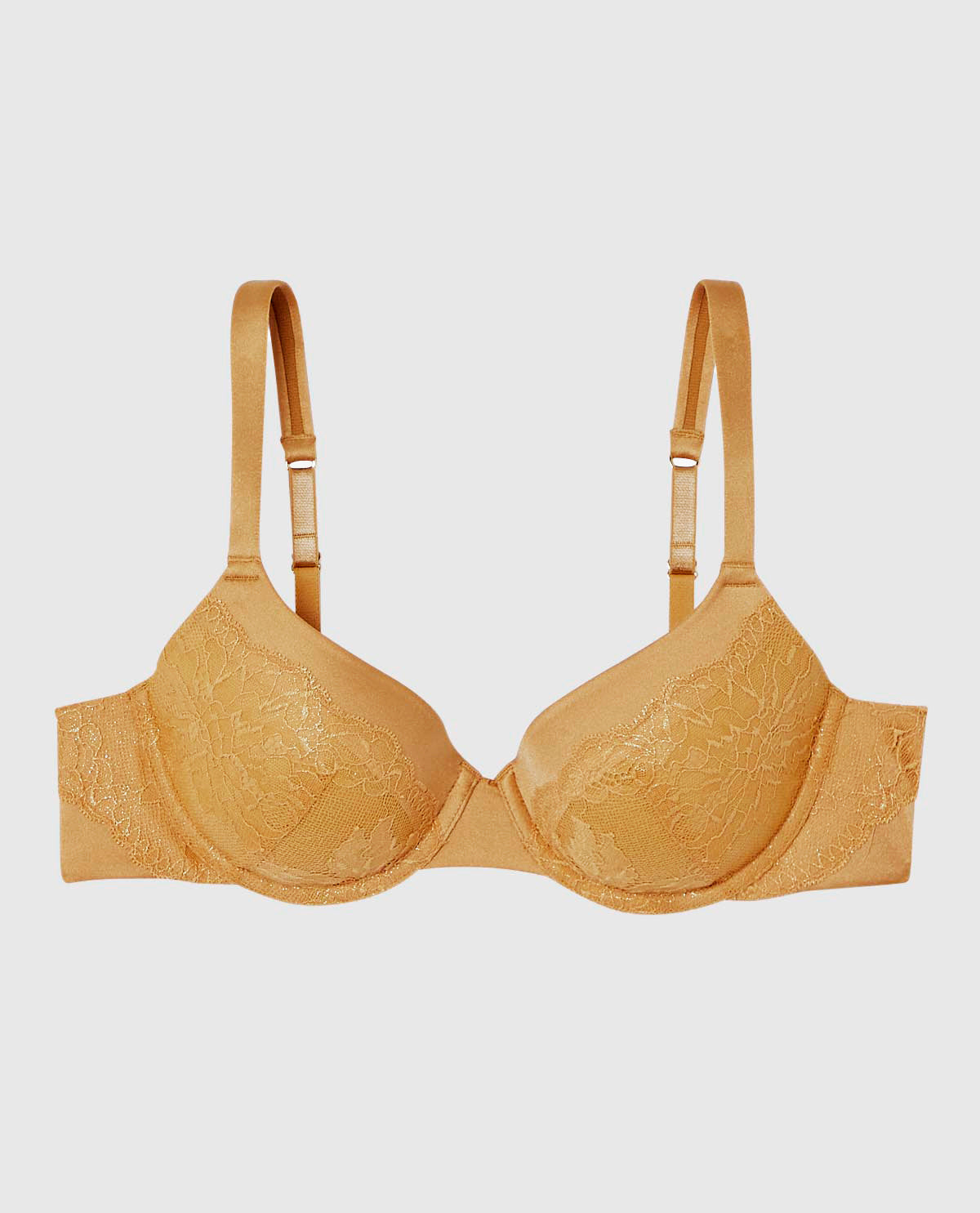 Soutien-gorge couvrant légèrement doublé avec incrustation en dentelle