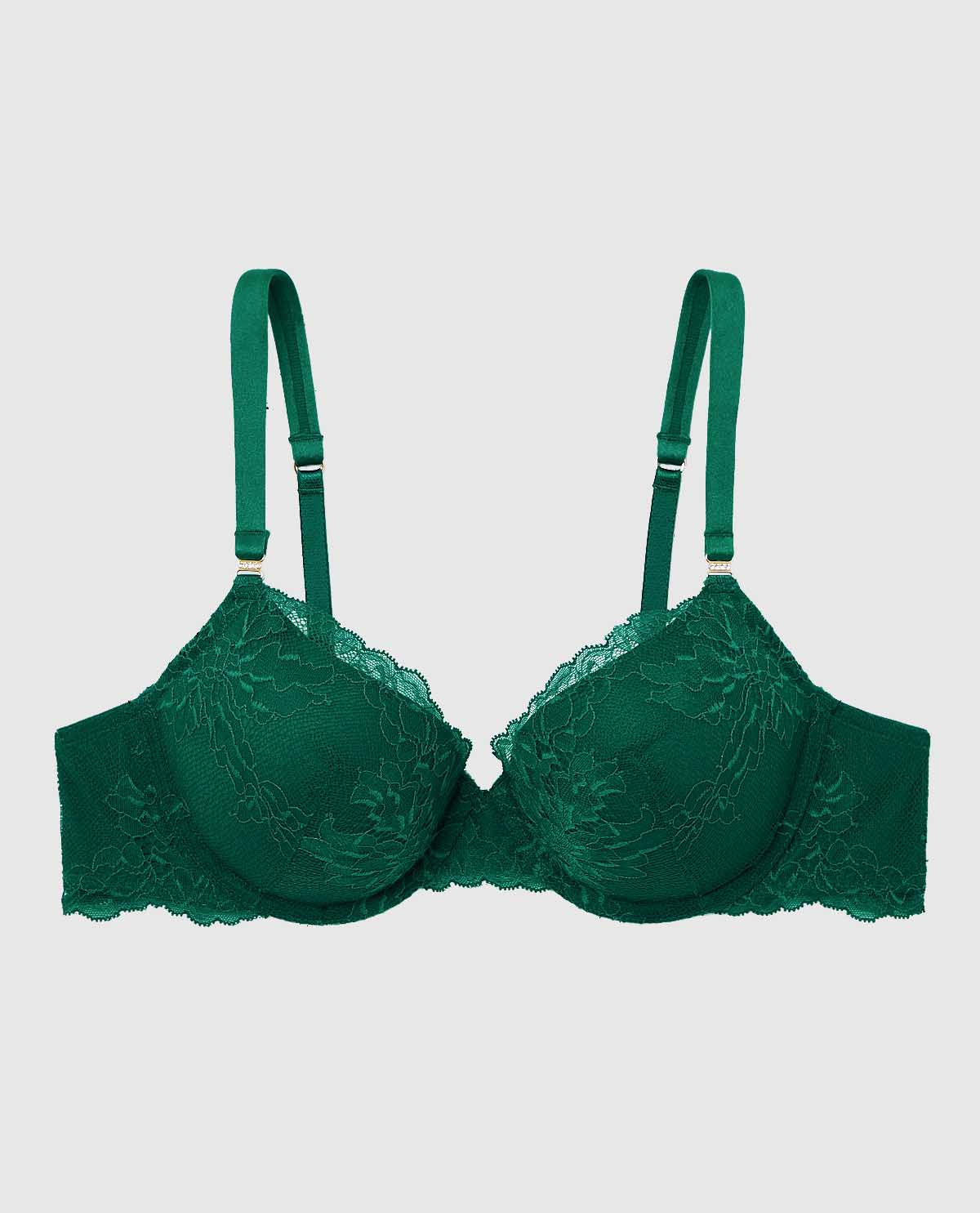 Lightly Lined Full Coverage Bra with Allover Lace