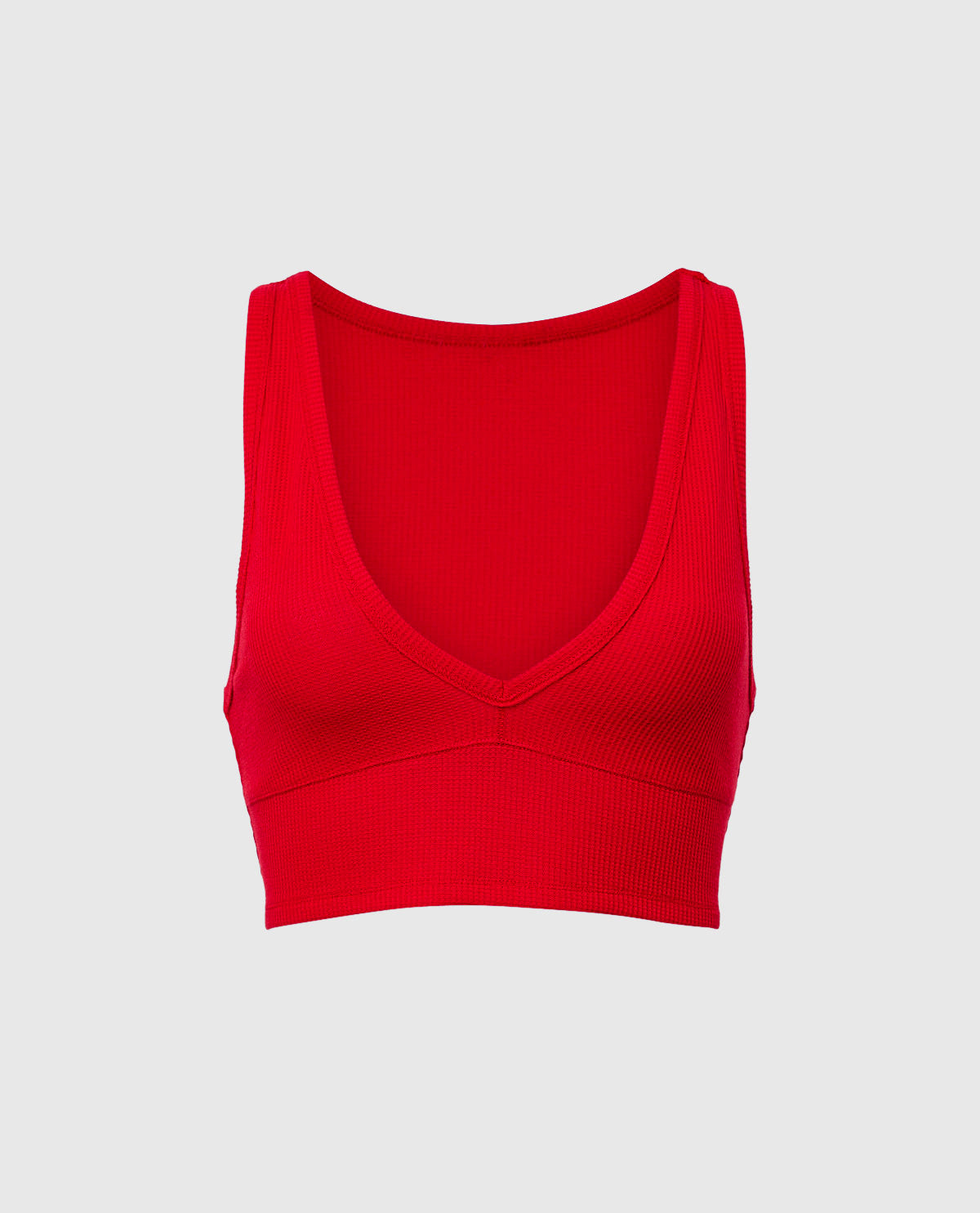 Camisole écourtée gaufrée