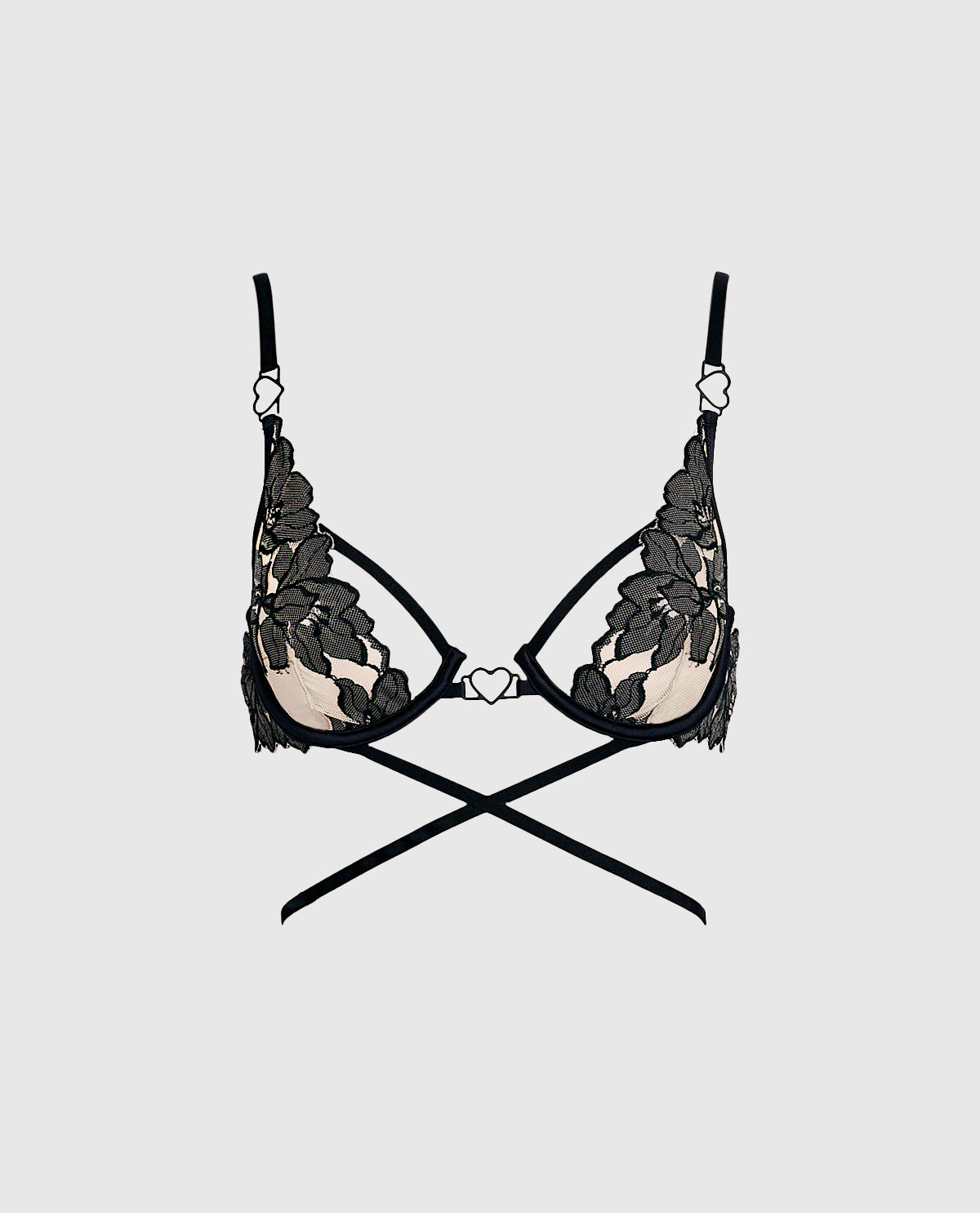 Soutien-gorge demi-buste non doublé à lanières