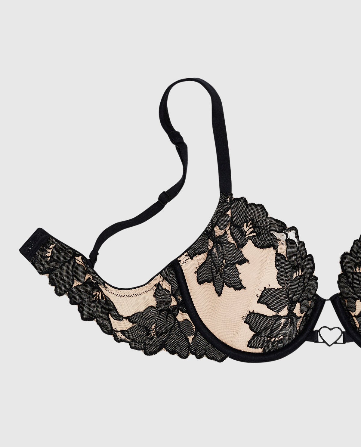 Lightly Lined Full Coverage Bra with Lace Overlay