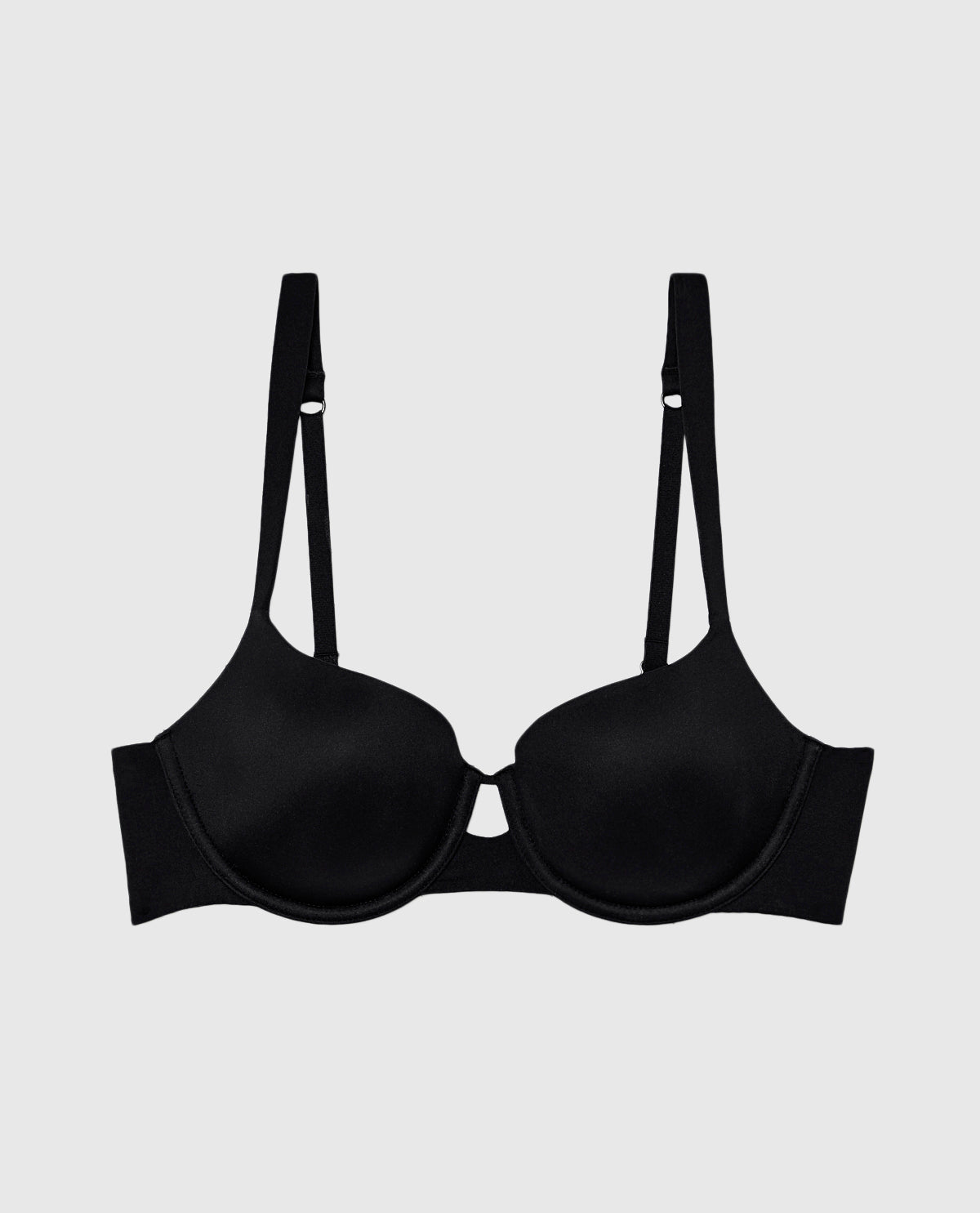 Lightly Lined Balconette Bra in Black