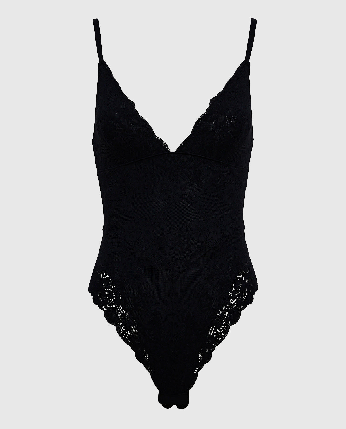 Smoothing Lace Bodysuit in Black