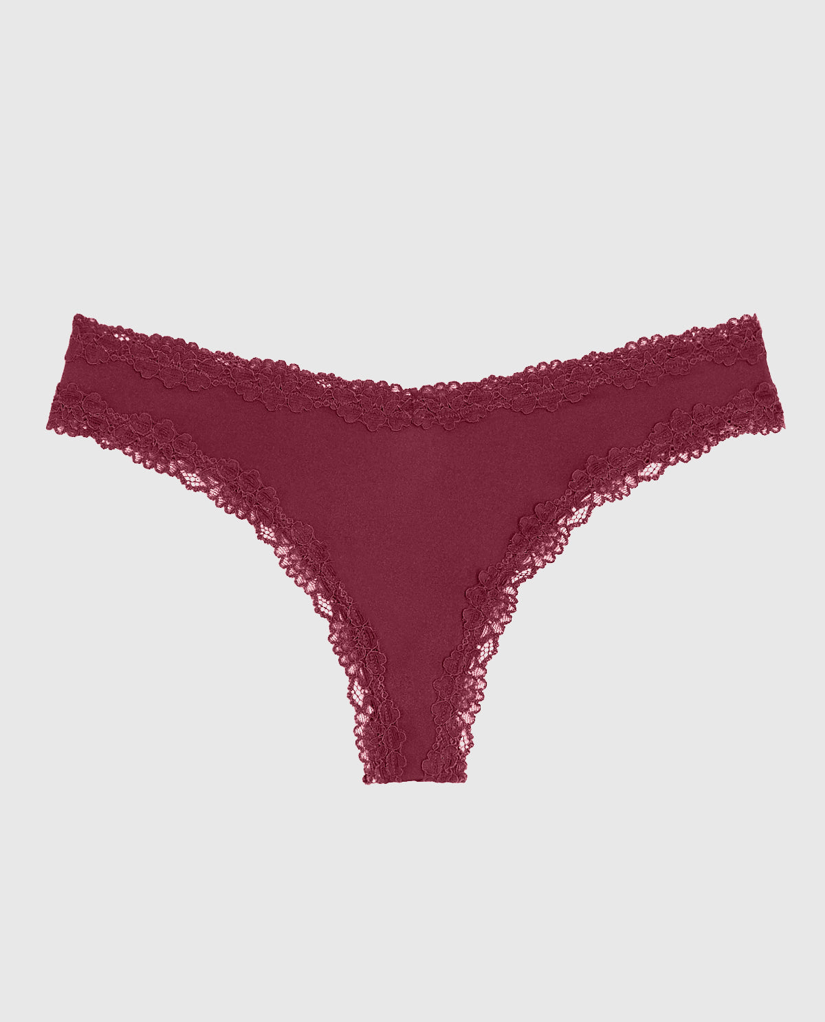 Thong Panty with Lace Trim