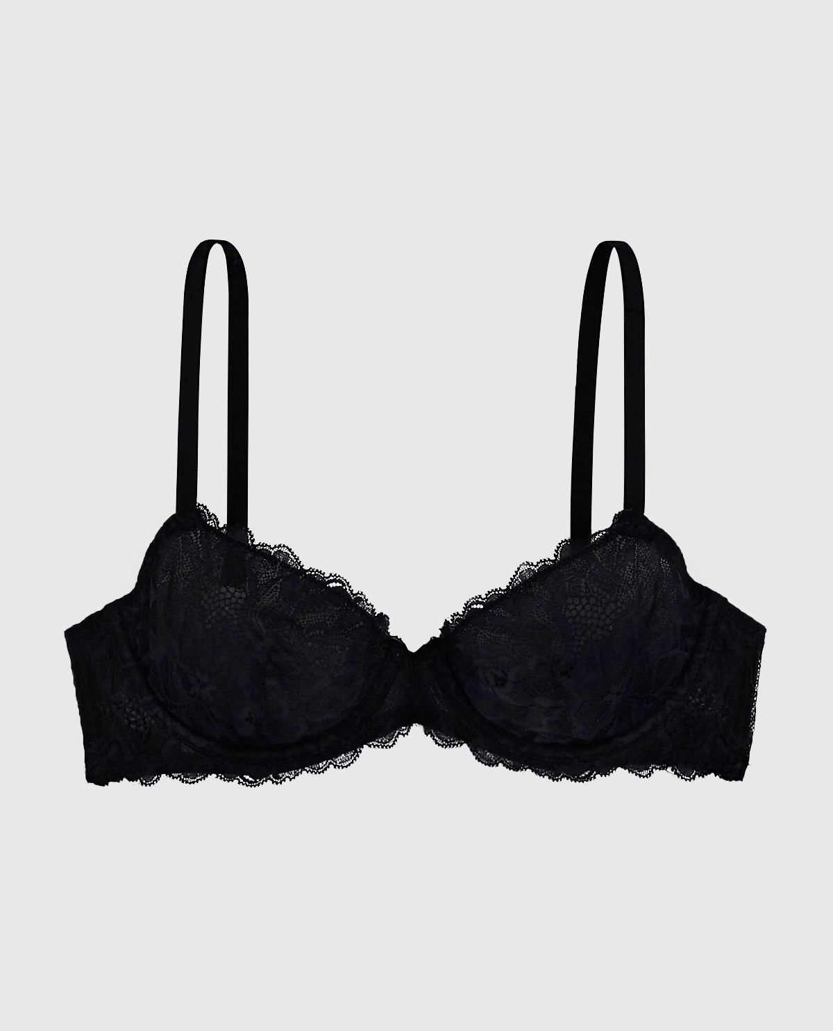 Unlined Demi Bra with Allover Lace