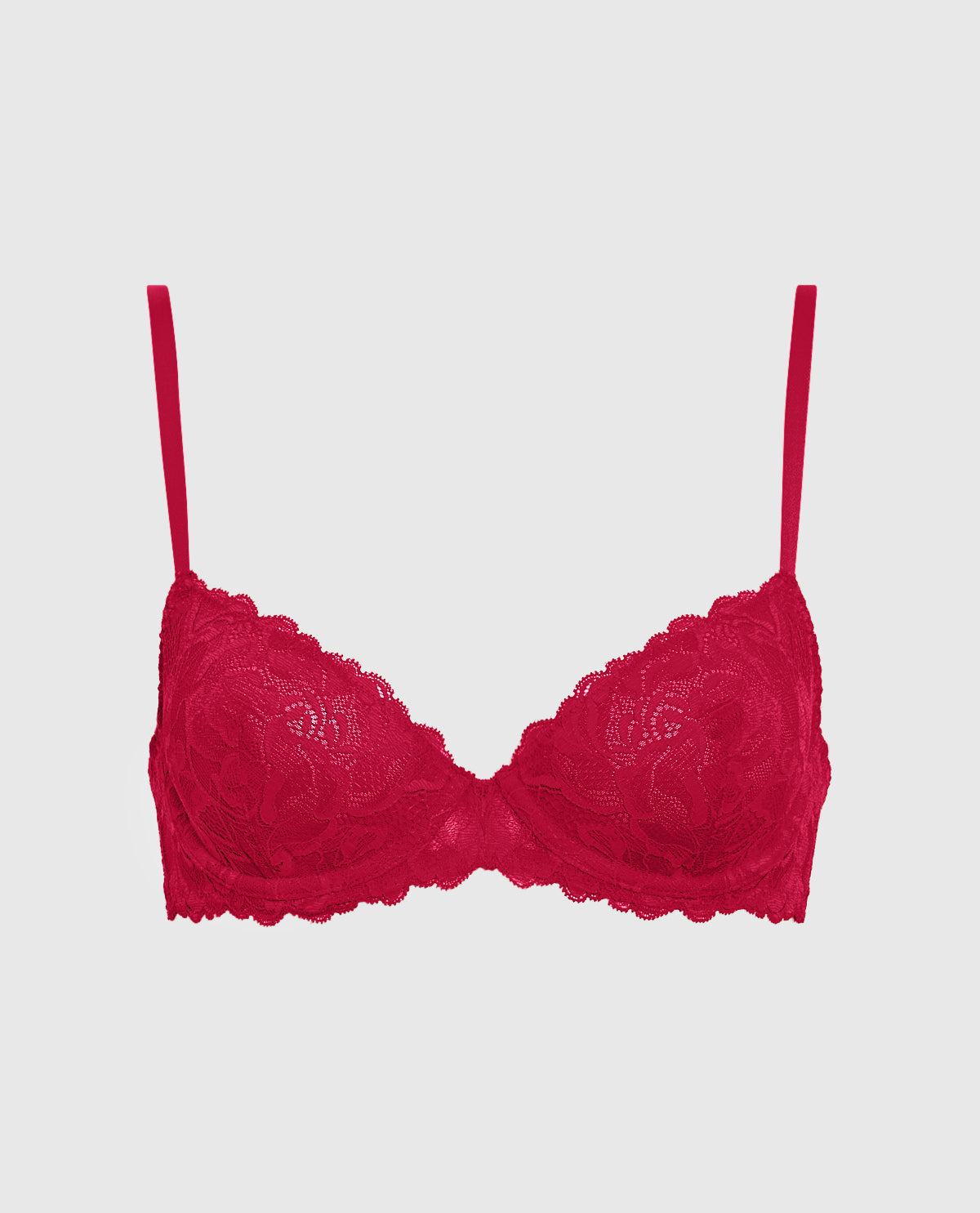 Unlined Demi Bra with Allover Lace