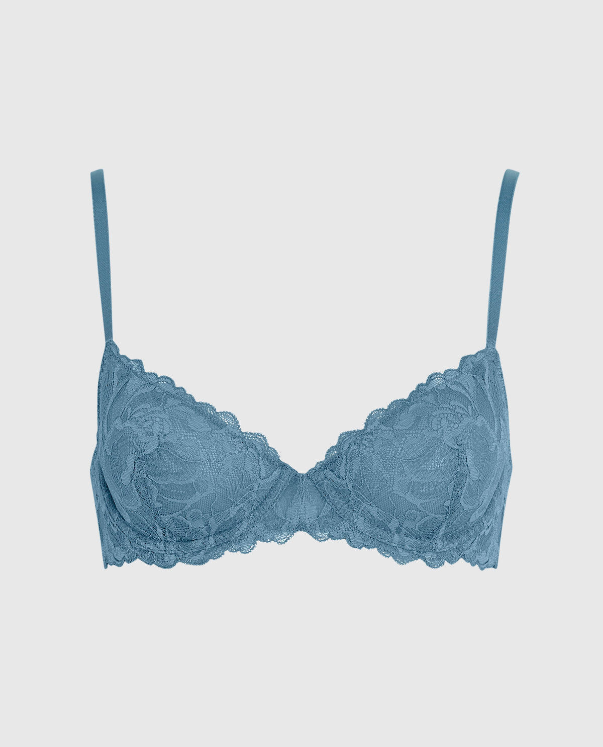 Soutien-gorge demi-buste en dentelle non doublée