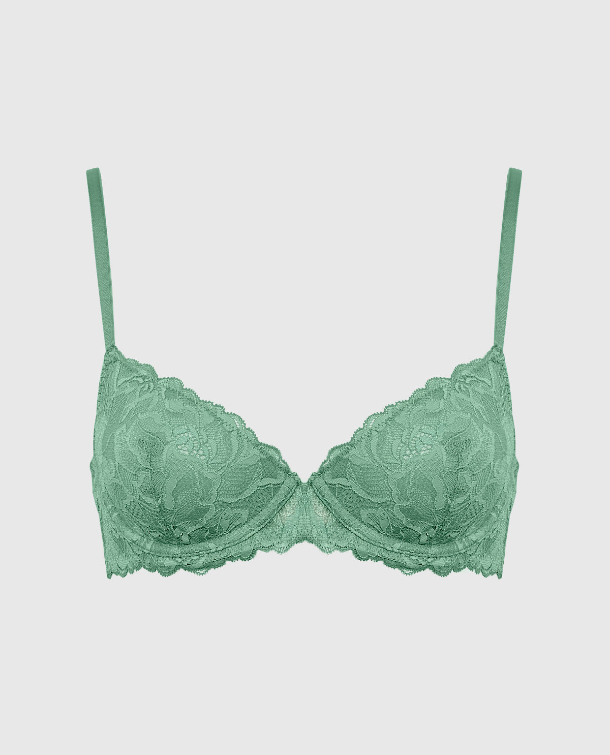 Unlined Demi Bra with Allover Lace