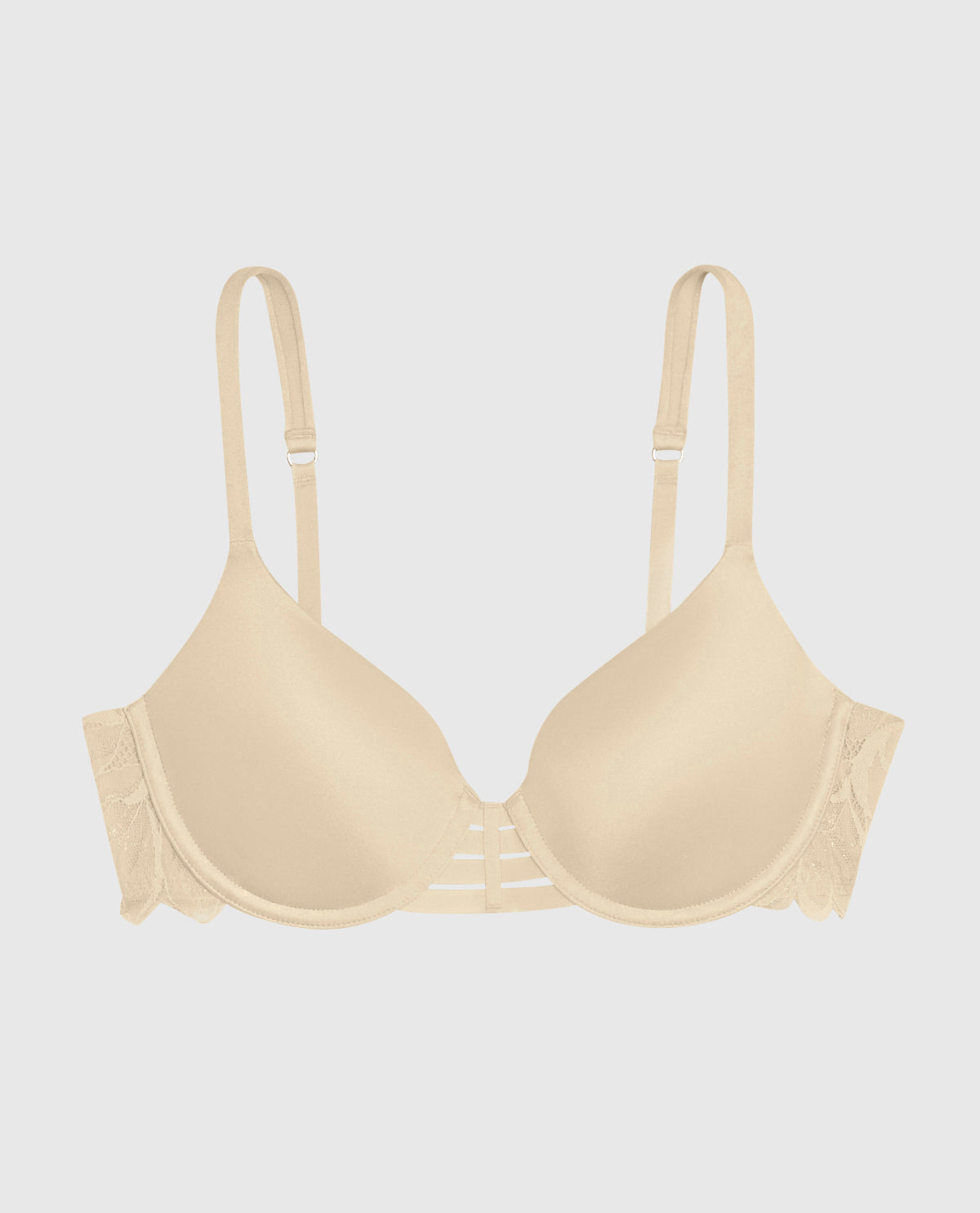 Doux soutien-gorge couvrant légèrement doublé avec côté en dentelle