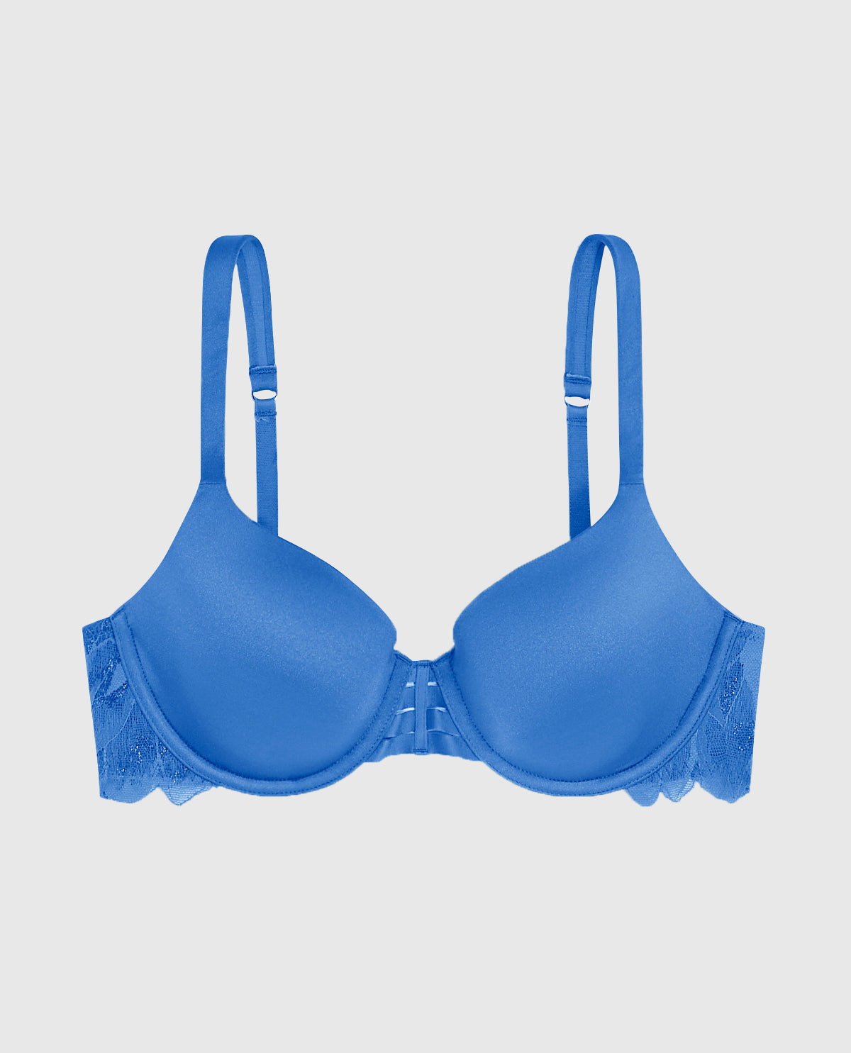 Smooth Lightly Lined Full Coverage Bra with Lace Wing