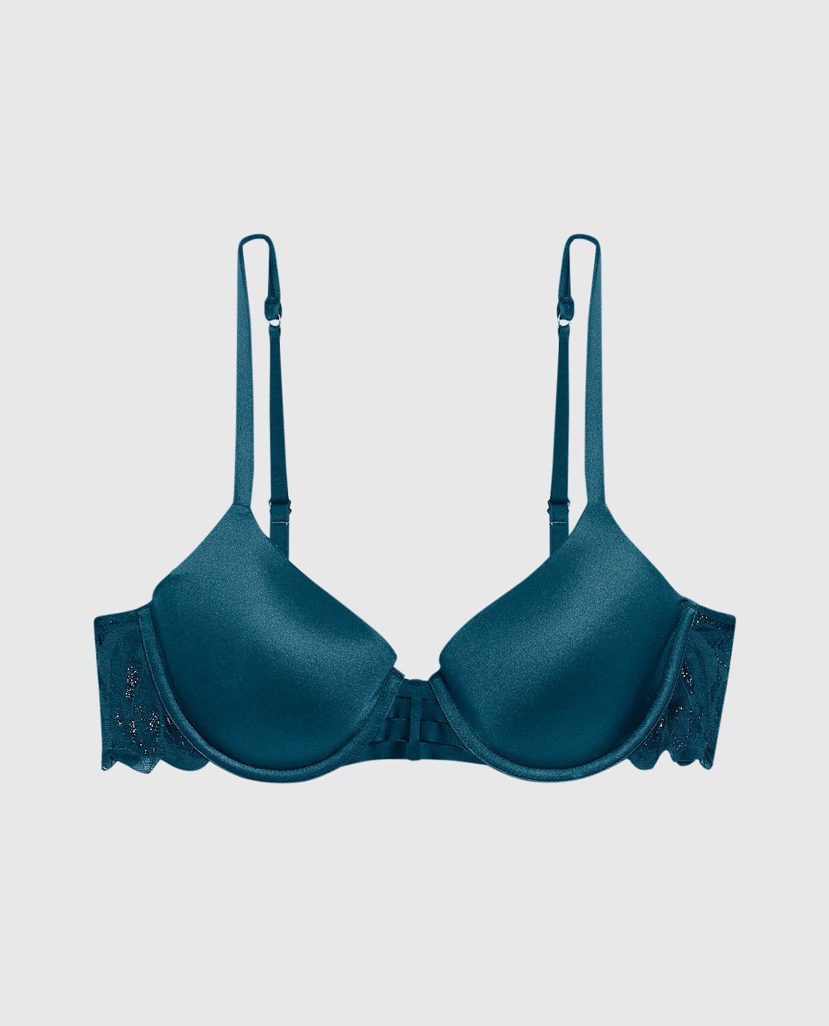 Smooth Lightly Lined Full Coverage Bra with Lace Wing